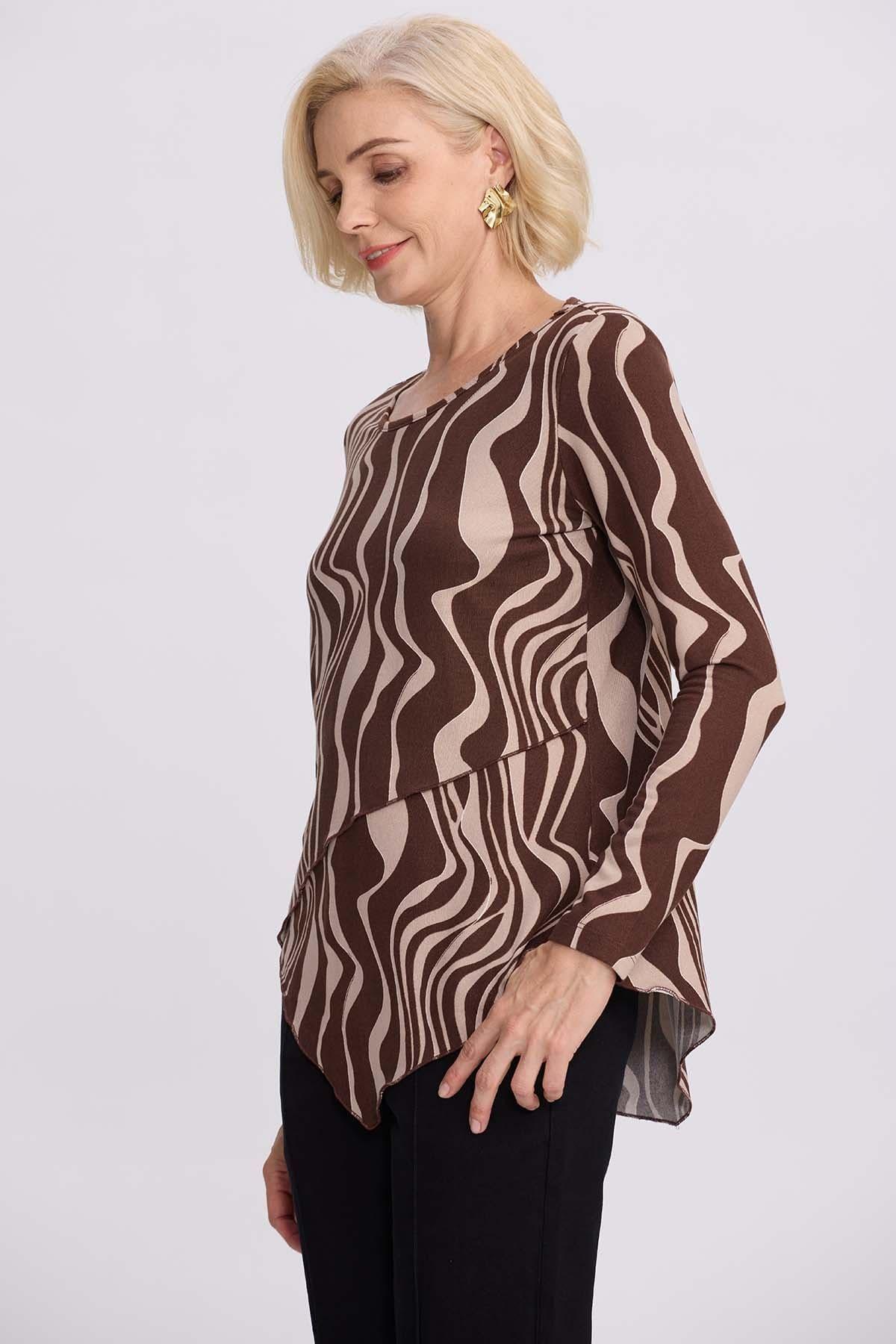 Sweater Mujer Casual Cafe-1