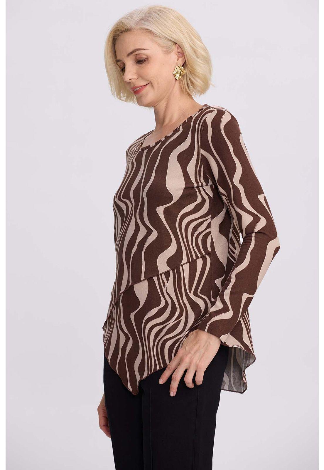 Sweater Mujer Casual Café-1