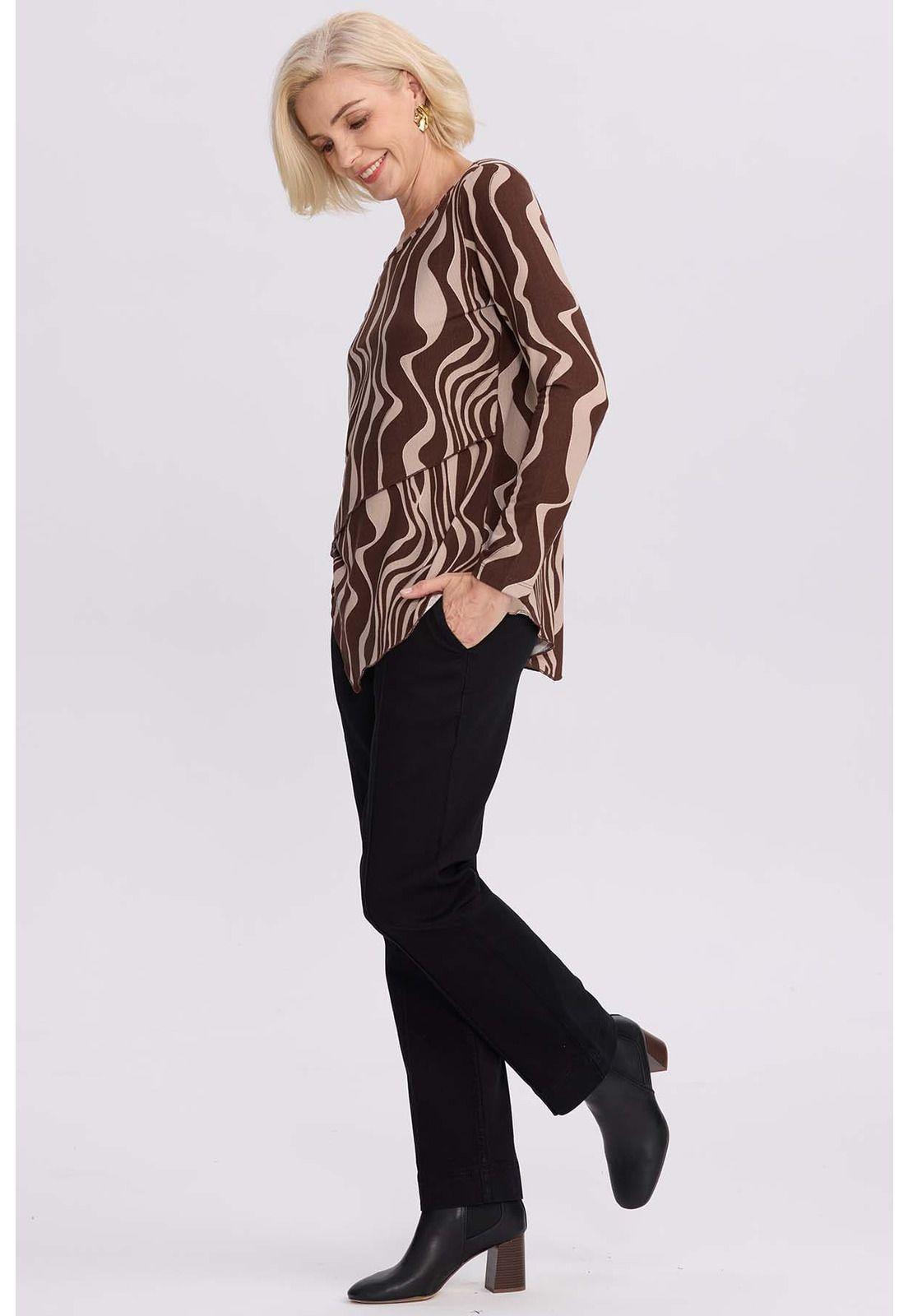 Sweater Mujer Casual Café-3