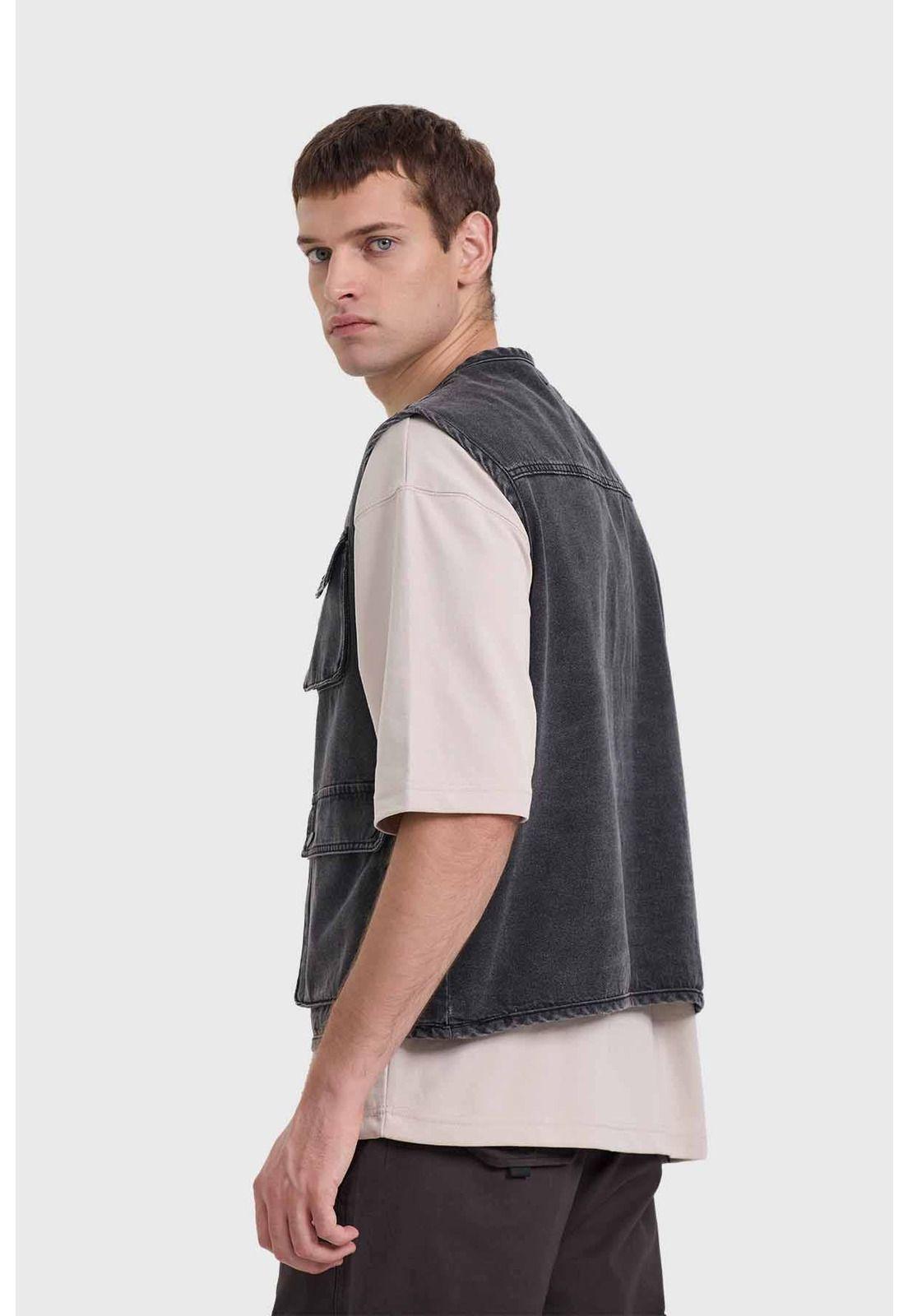 Chaqueta Hombre Cargo Gris-2