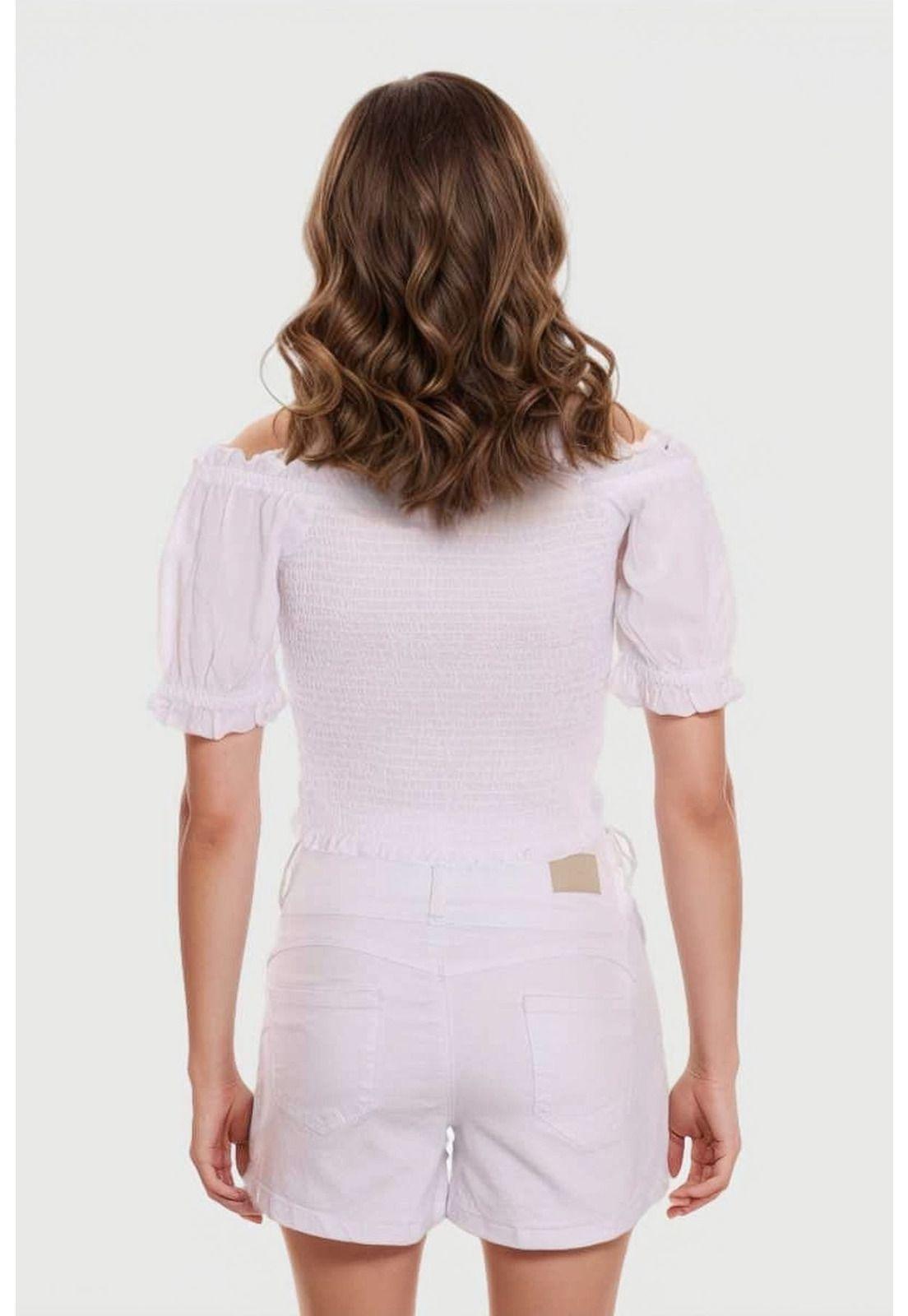 Blusa Escote Bardot Blanco-2