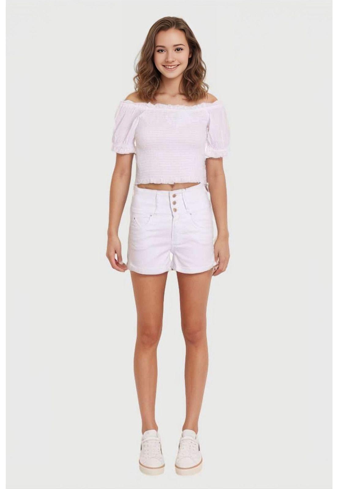 Blusa Escote Bardot Blanco-3