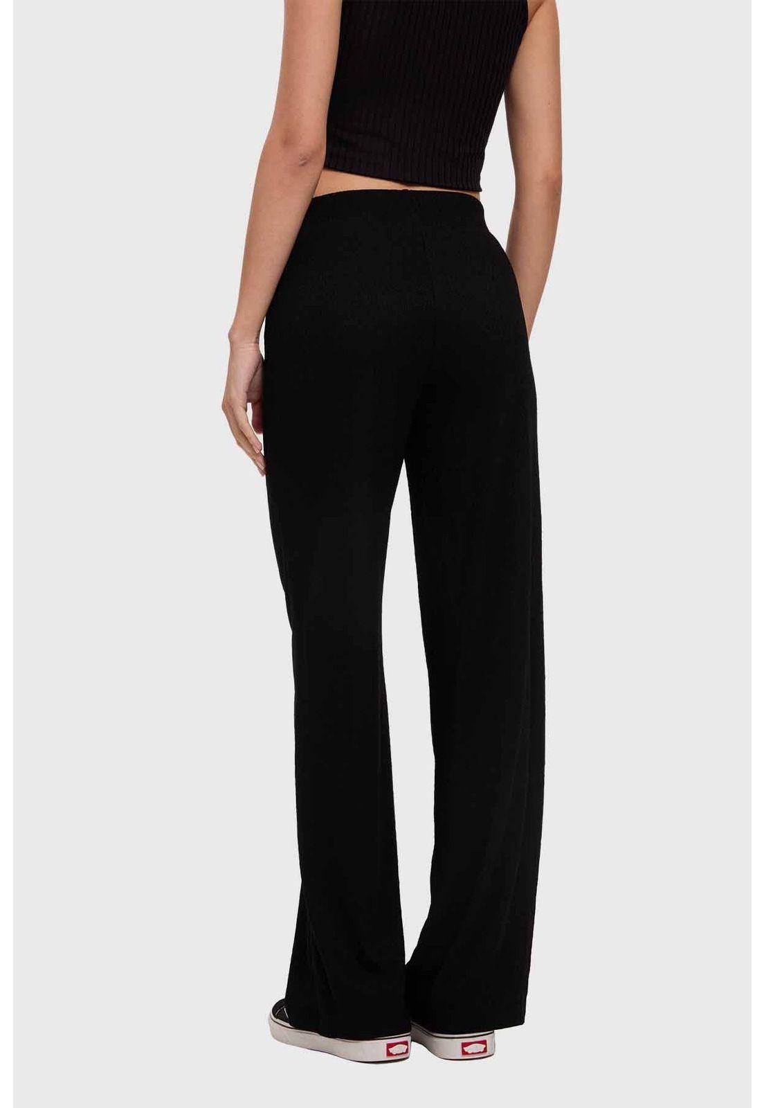 Pantalón Mujer Textura Negro- ll-2