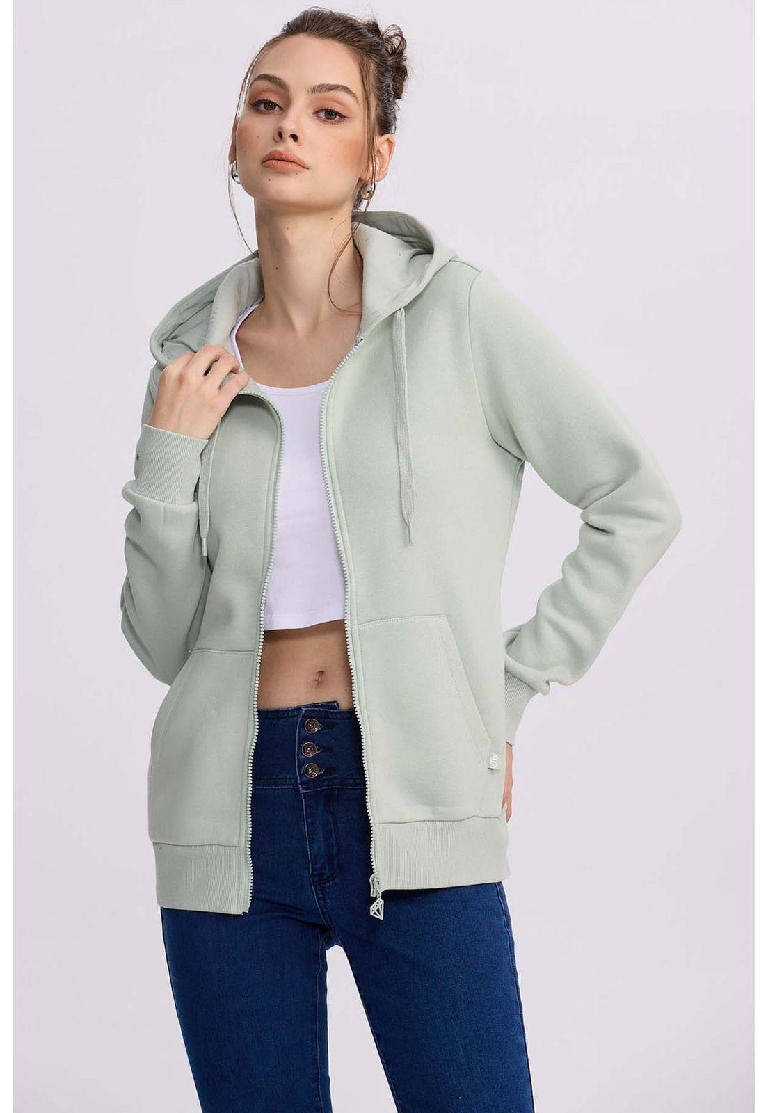 Polerón Mujer Hoodie Verde Agua-0