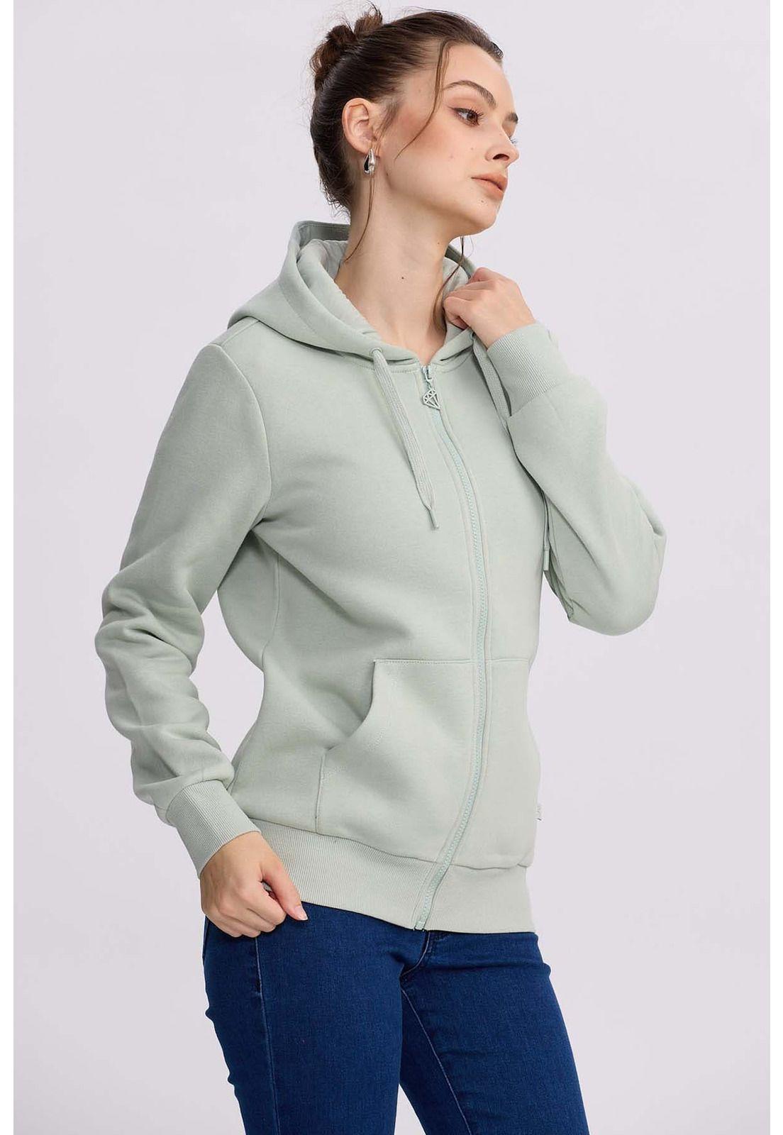 Polerón Mujer Hoodie Verde Agua-1