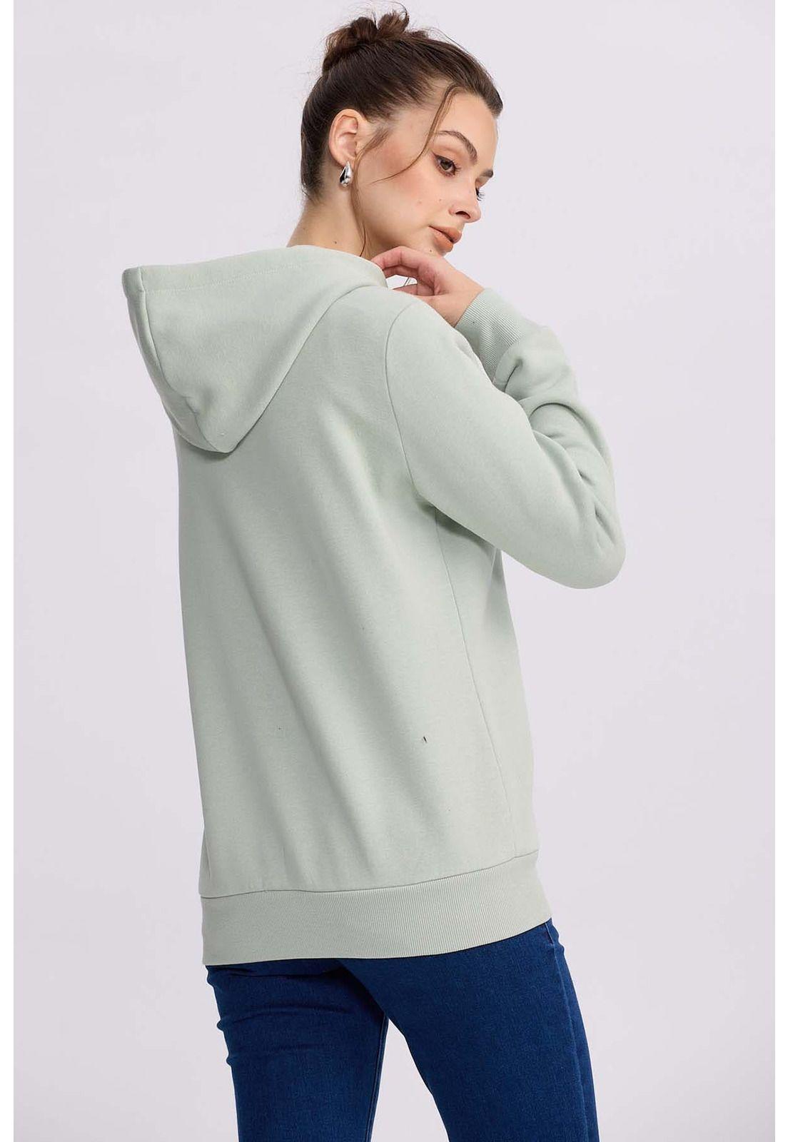 Polerón Mujer Hoodie Verde Agua-2