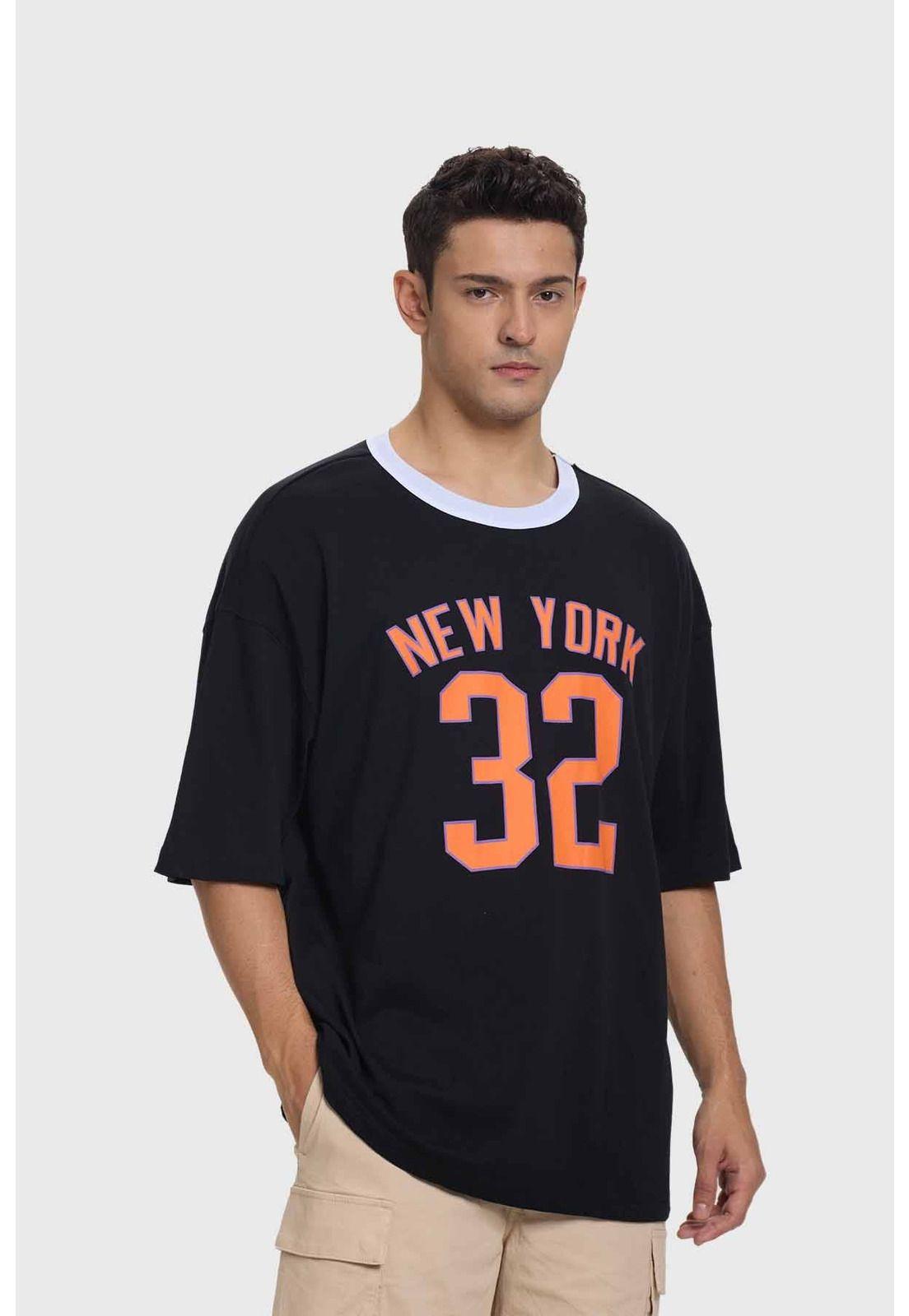 Polera Hombre College Negro-1
