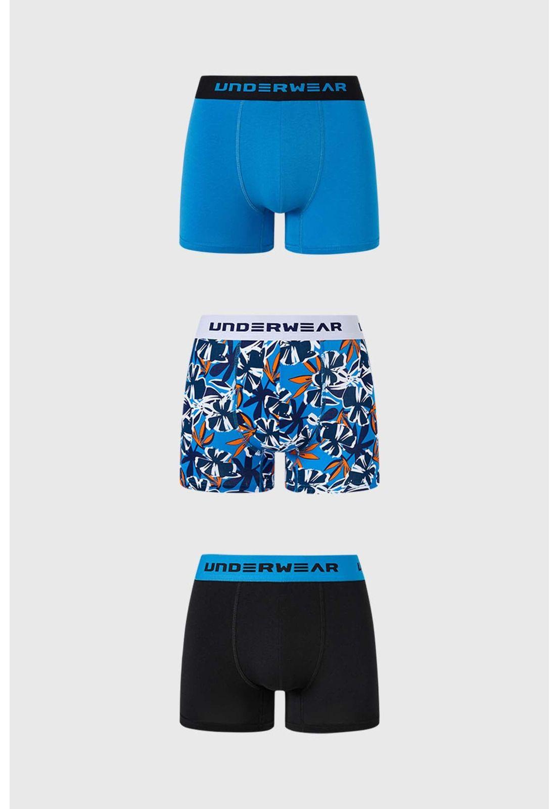 Bóxer Hombre Tripack Liso Negro - lV-0