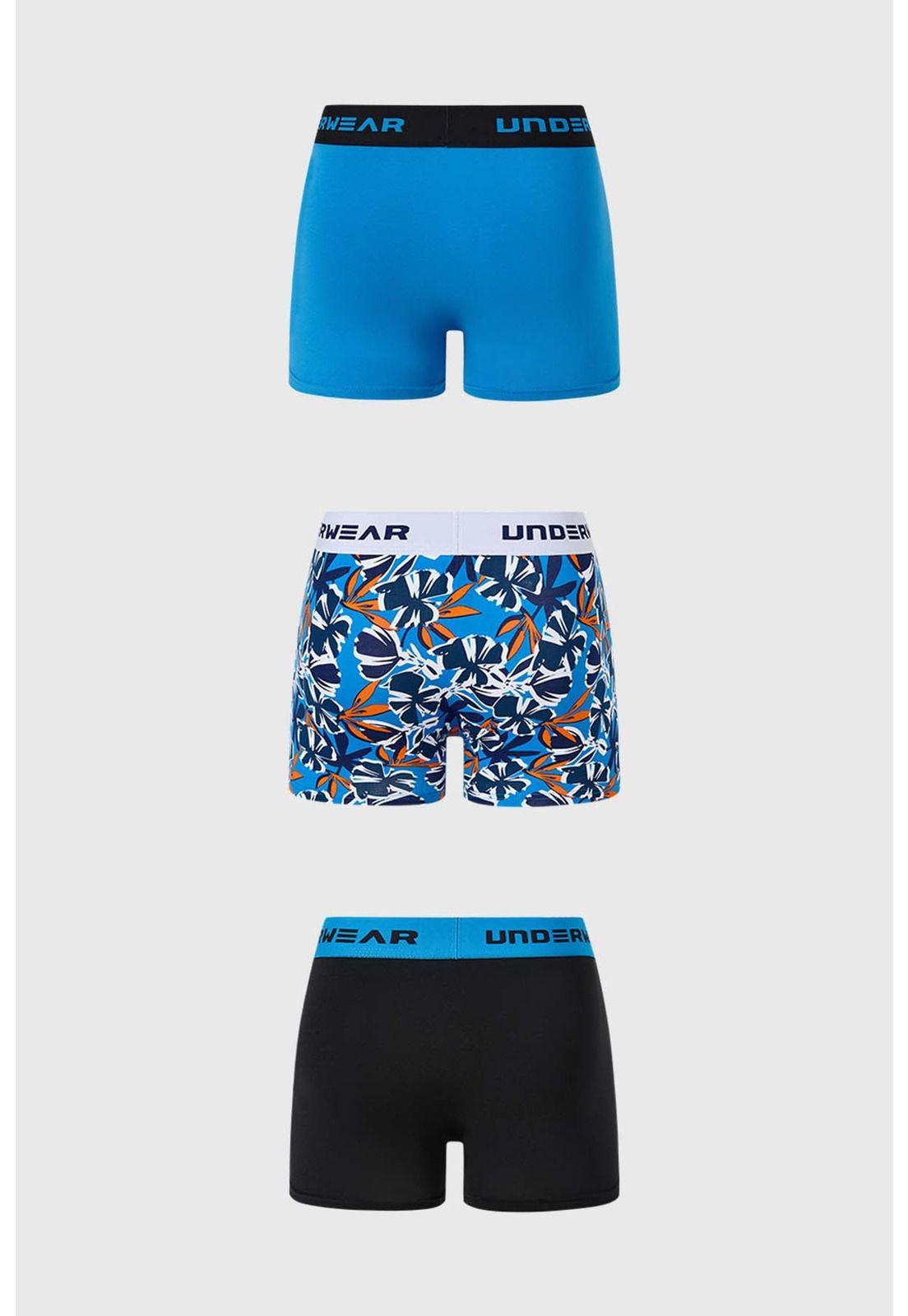 Bóxer Hombre Tripack Liso Negro - lV-1