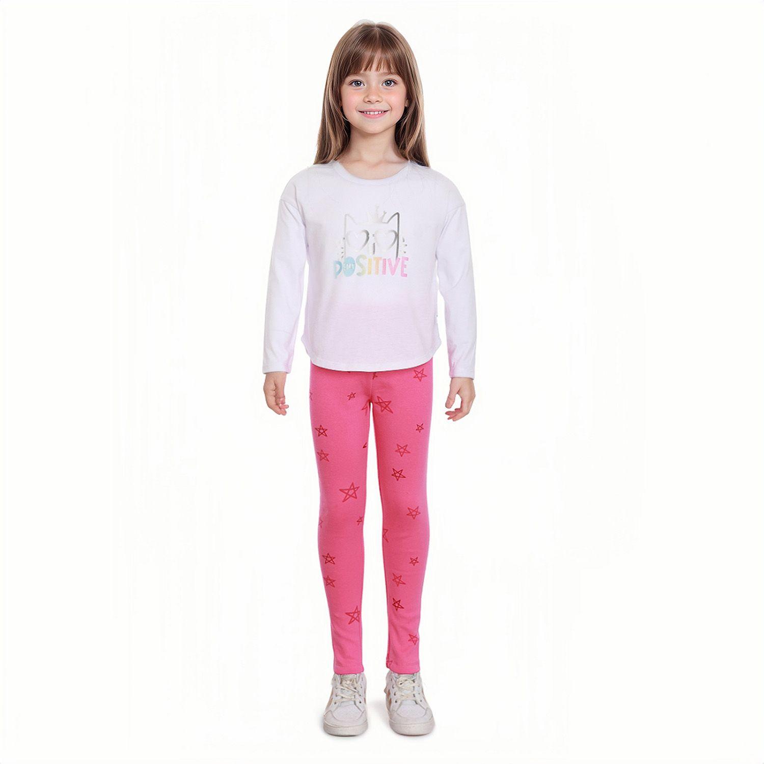 Calza Niña Mini Print Gris Melange-2