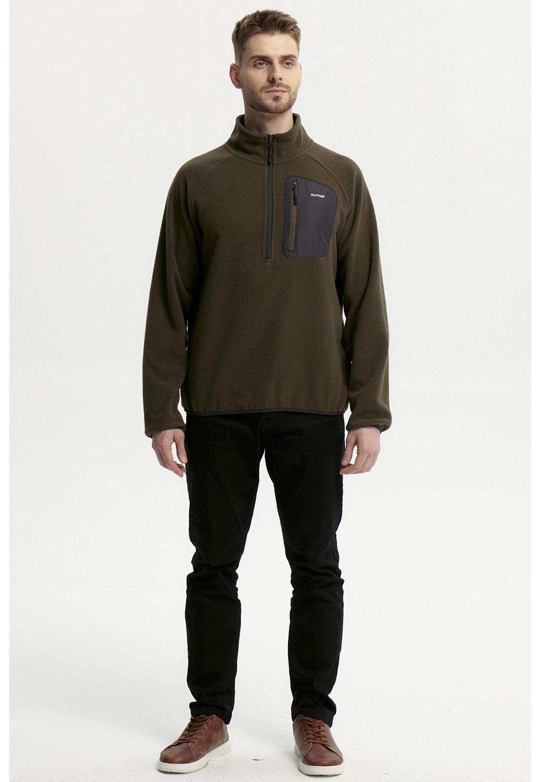 Polar Hombre Half Zipper Verde-3