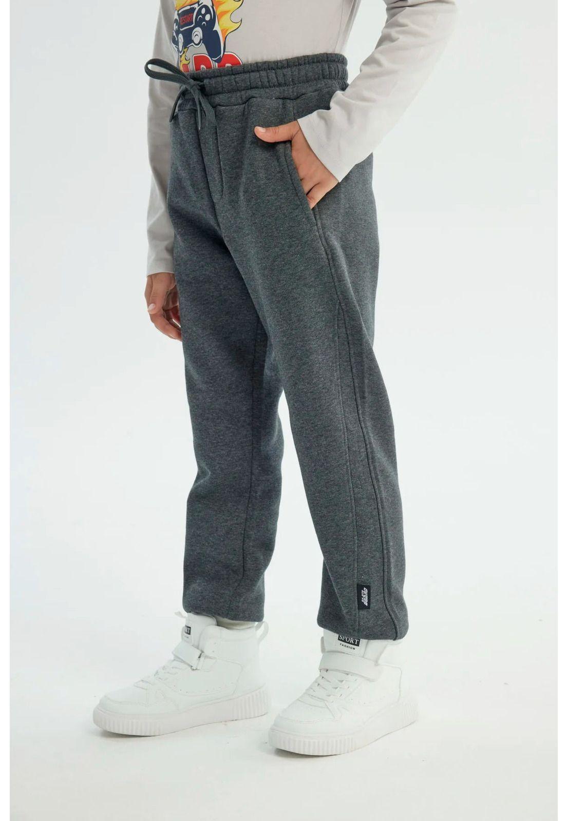 Pantalón Buzo Niño Pitillo Gris - lll-1
