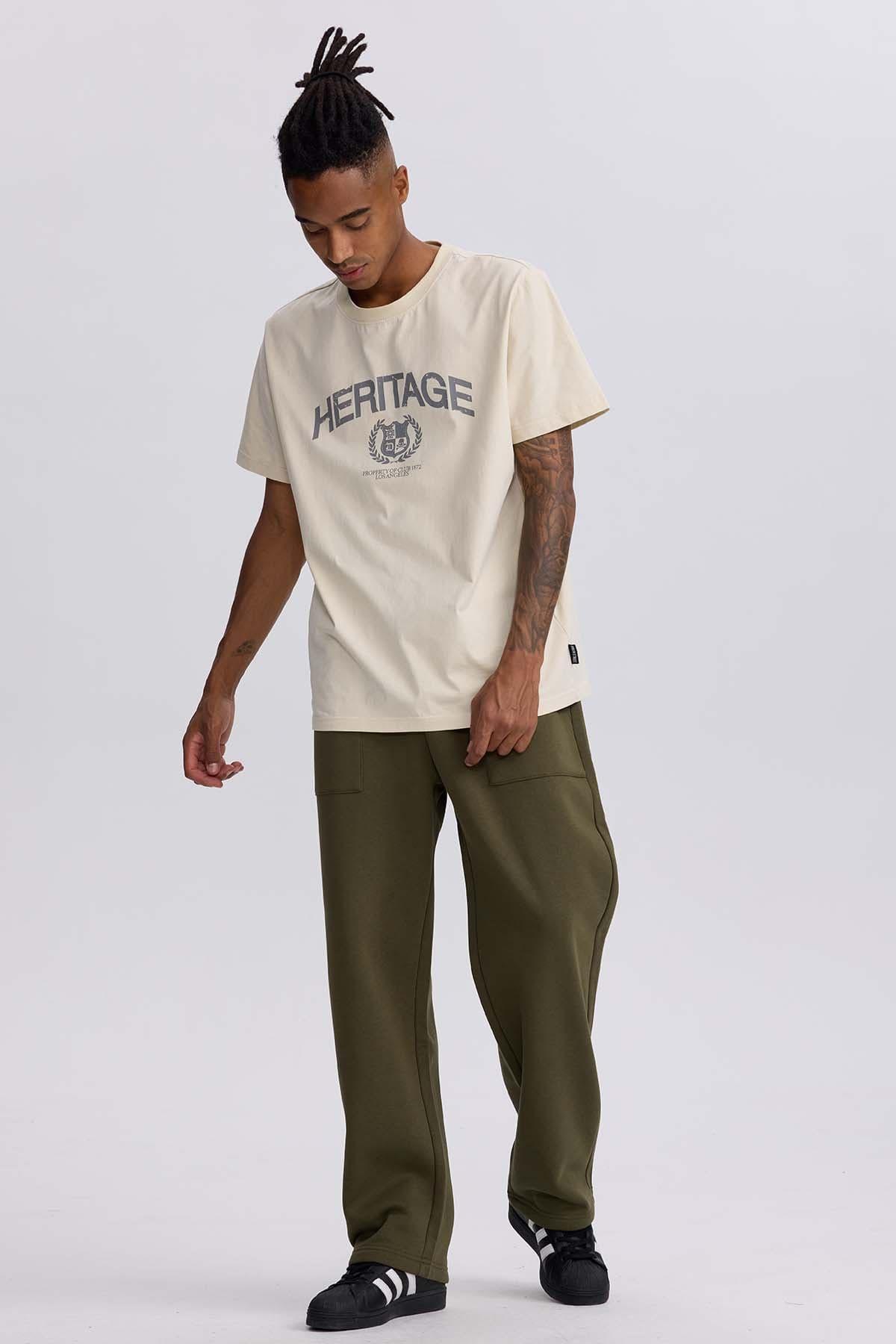 Pantalón Hombre Loosefit Verde Militar-3