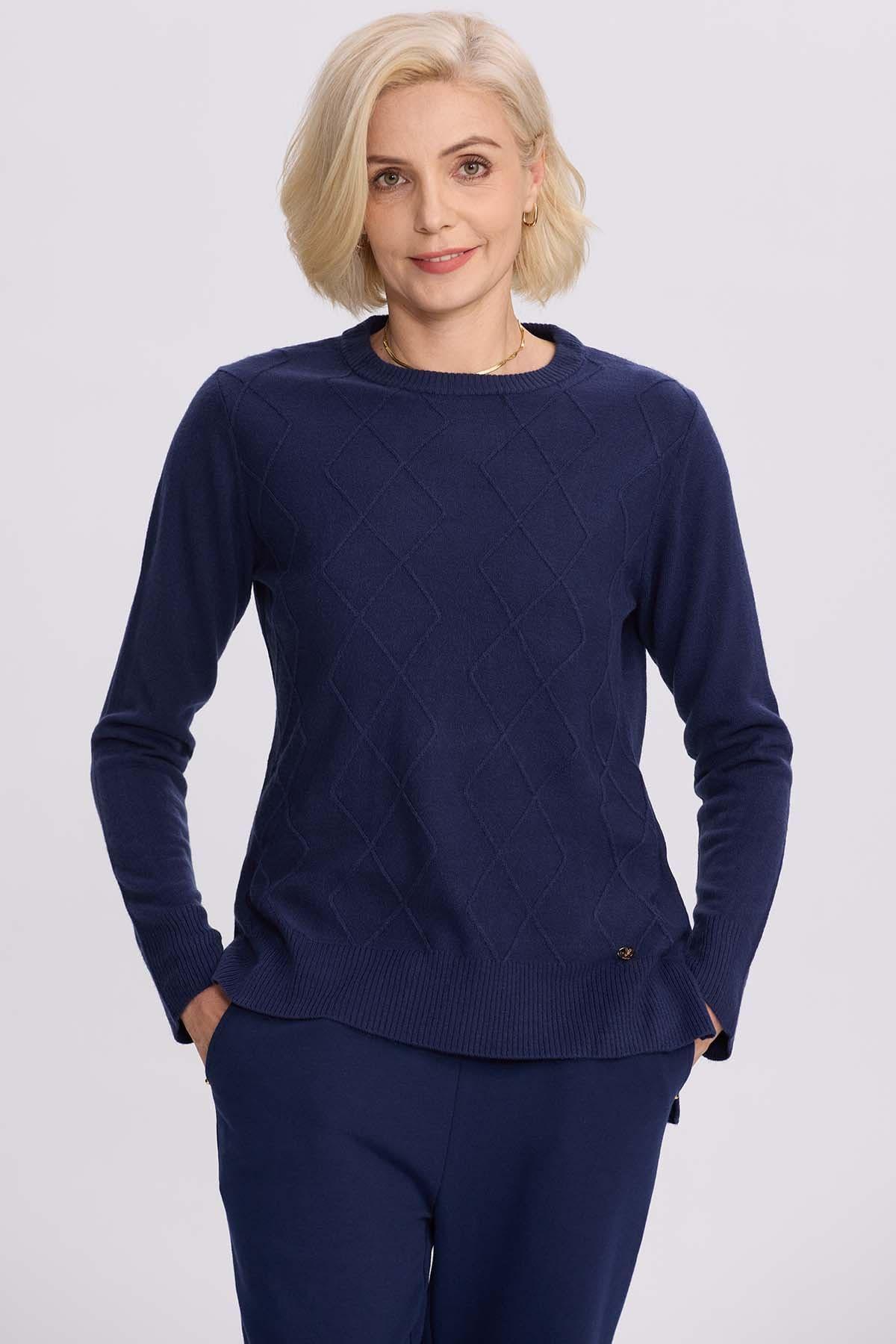 Sweater Mujer Cerrado Azul-0