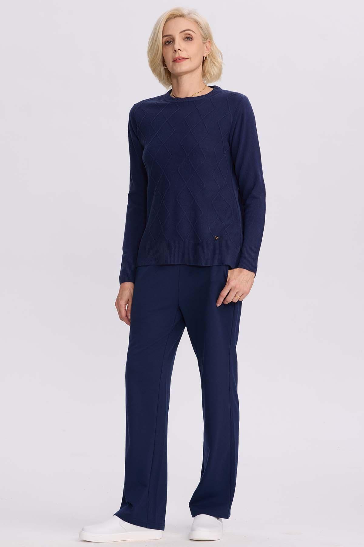 Sweater Mujer Cerrado Azul-3