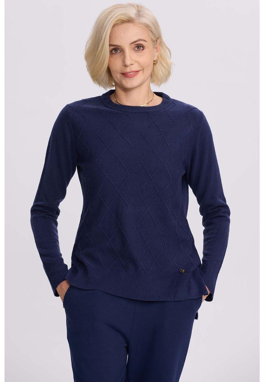Sweater Mujer Cerrado Azul-0