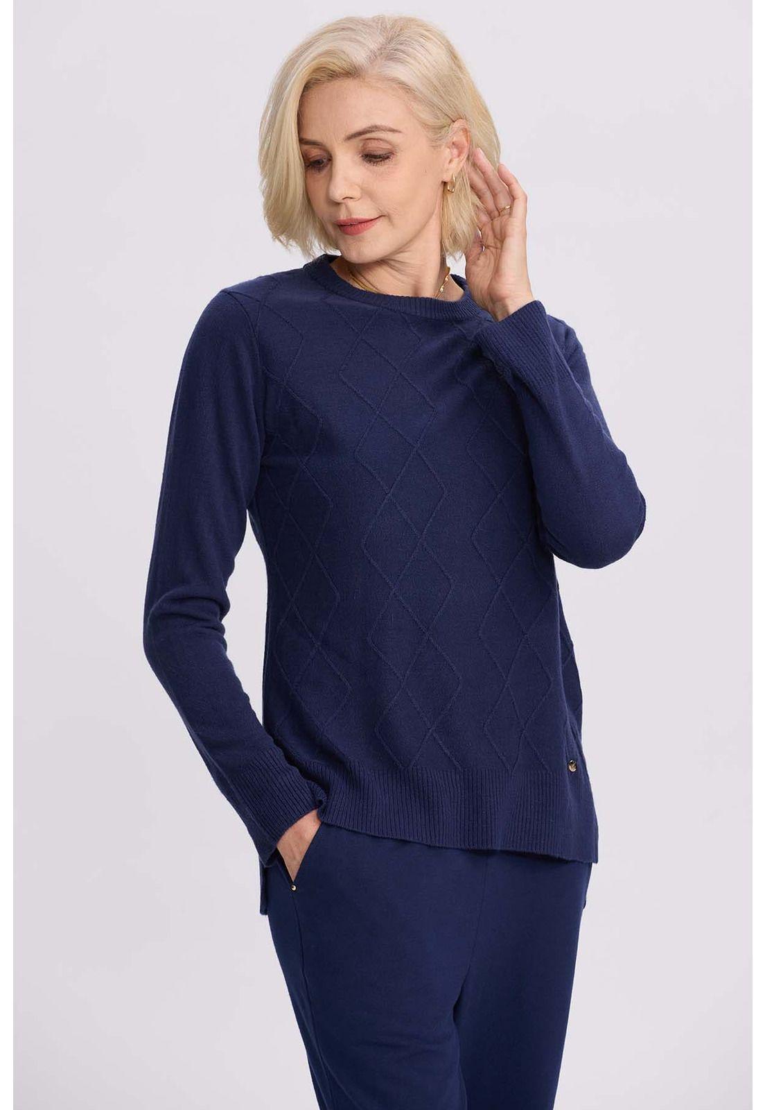Sweater Mujer Cerrado Azul-1