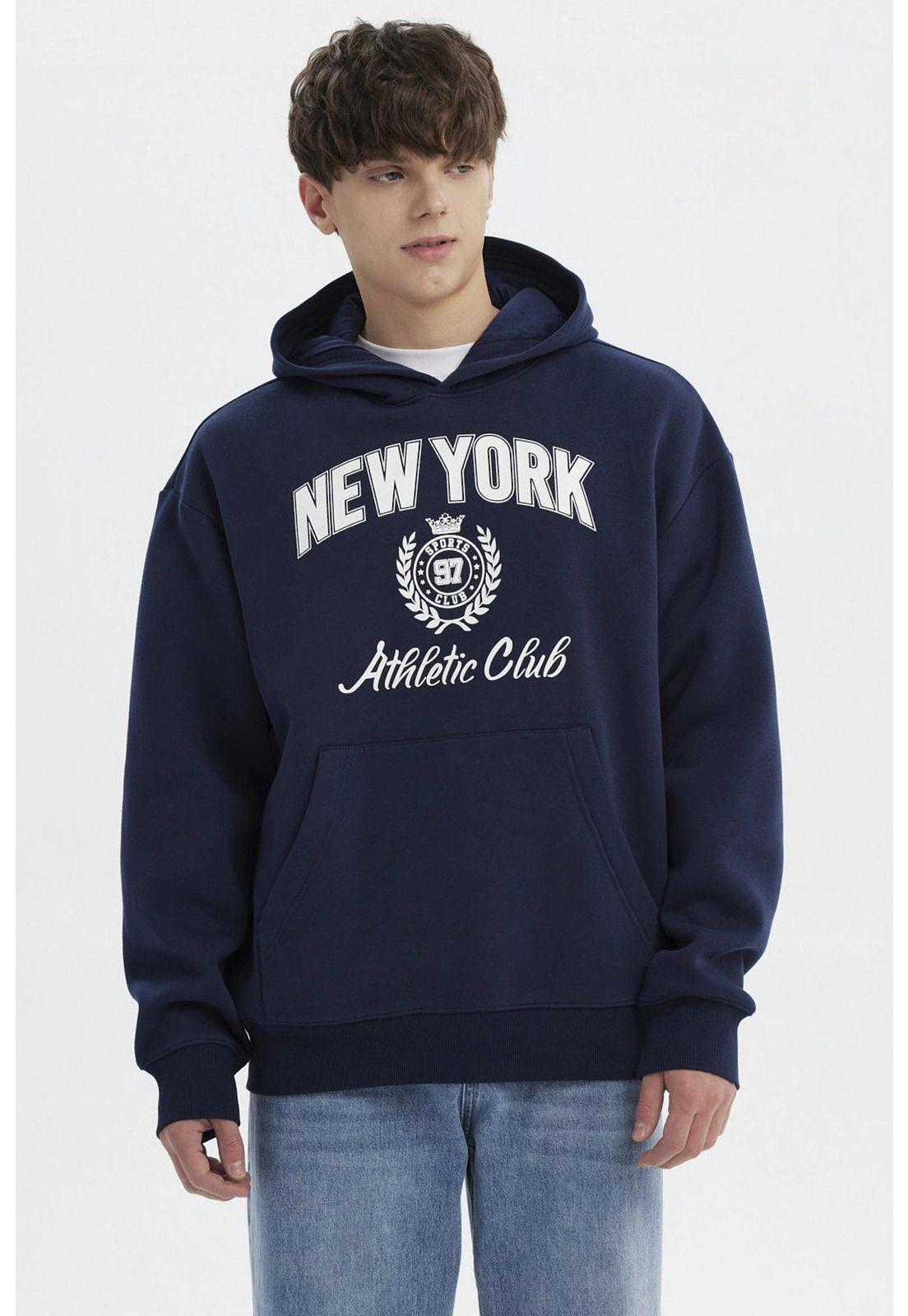 Polerón Hombre Slim Azul - ll-0