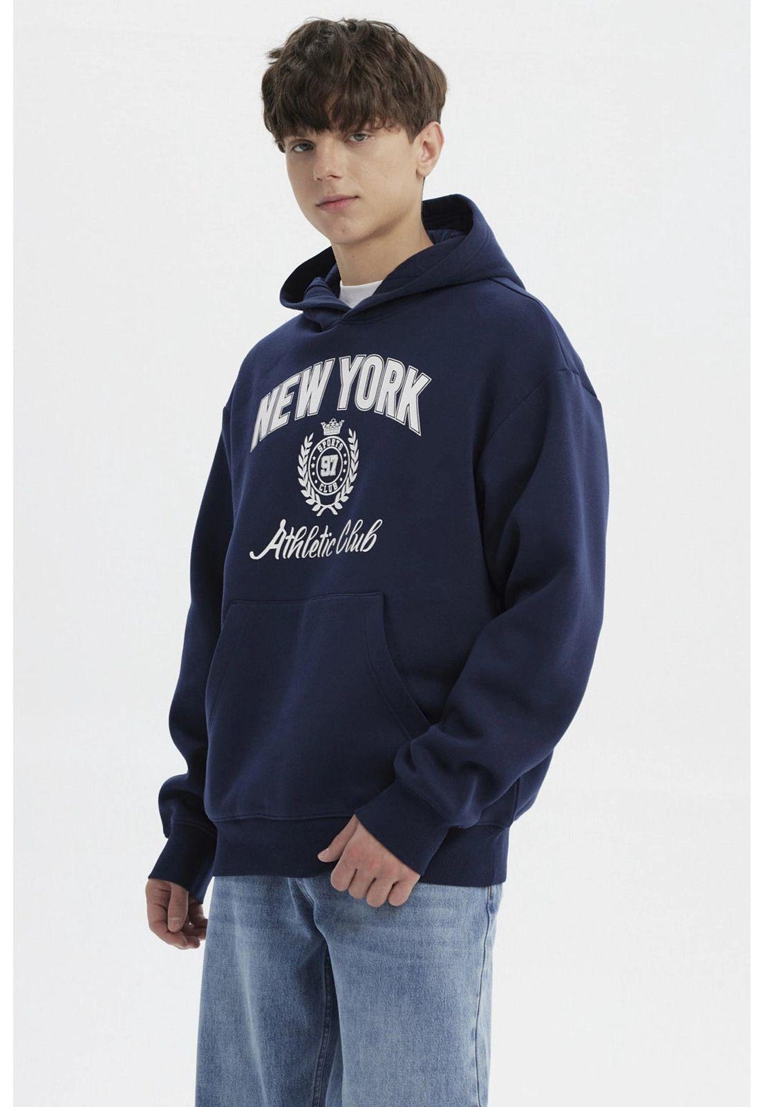 Polerón Hombre Slim Azul - ll-1