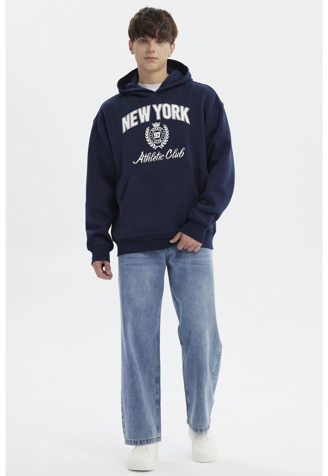 Polerón Hombre Slim Azul - ll-3