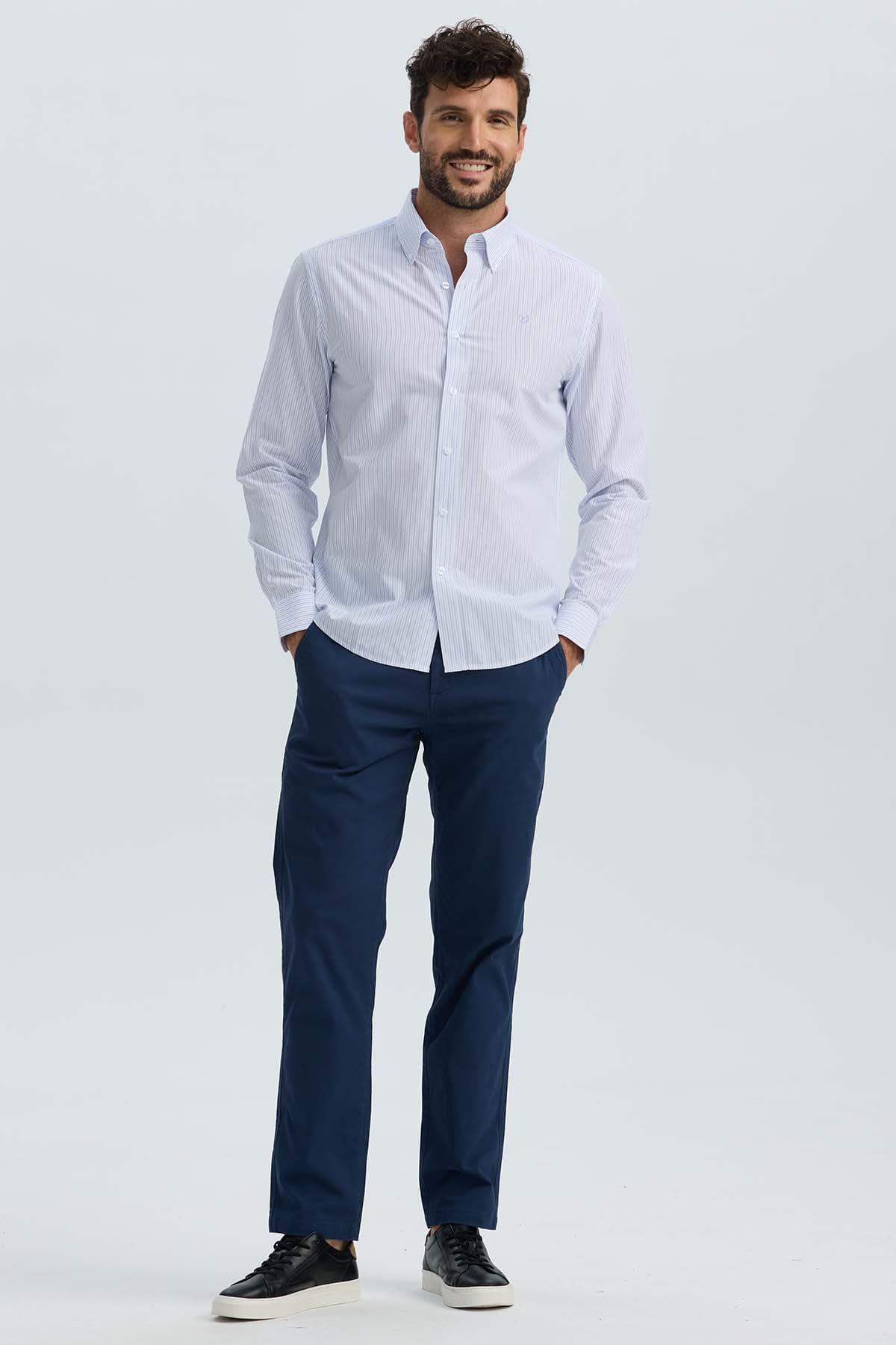 Camisa Hombre Moda Blanco-3