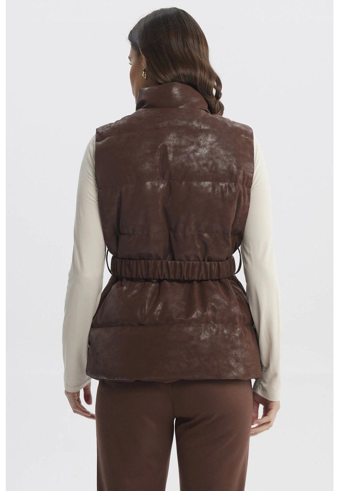 Parka Mujer Slim Café Claro-2