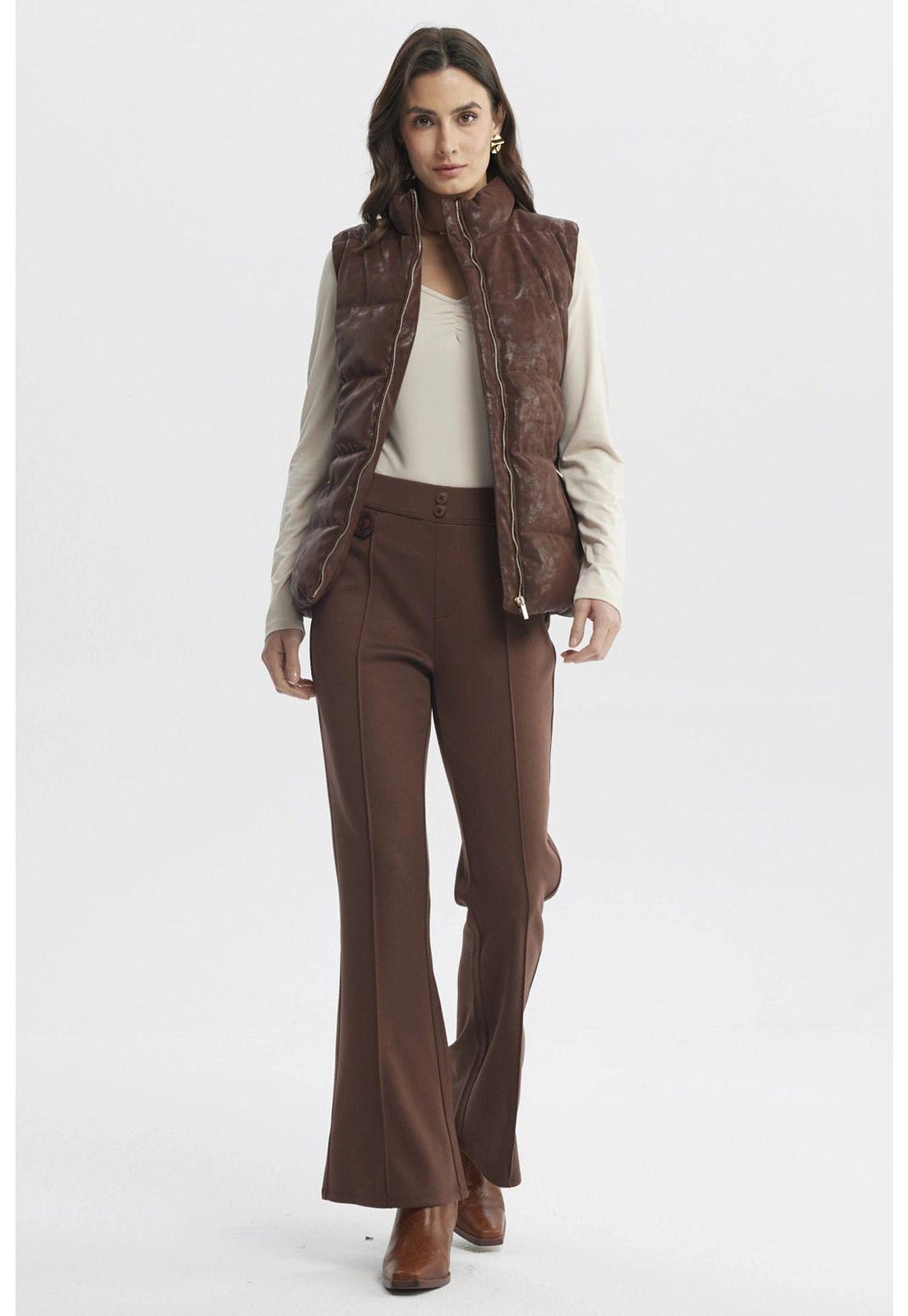 Parka Mujer Slim Café Claro-3