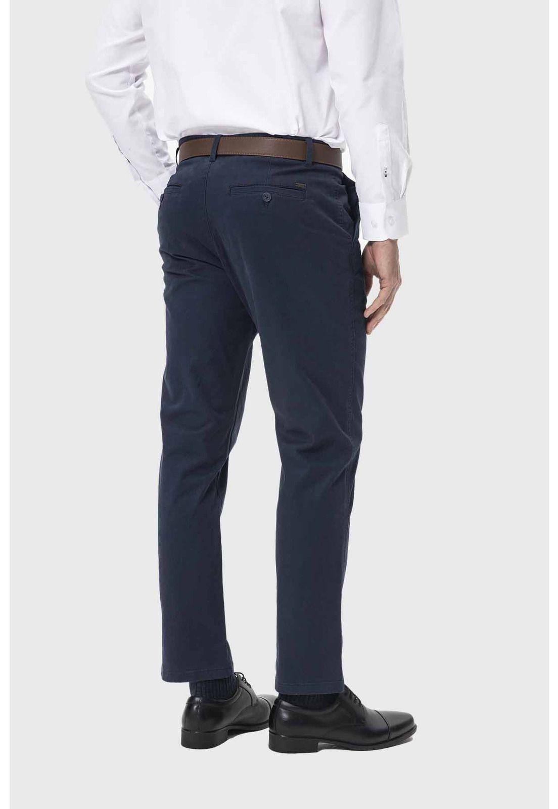Pantalón Hombre Chino Cinturón Azul - lll-2
