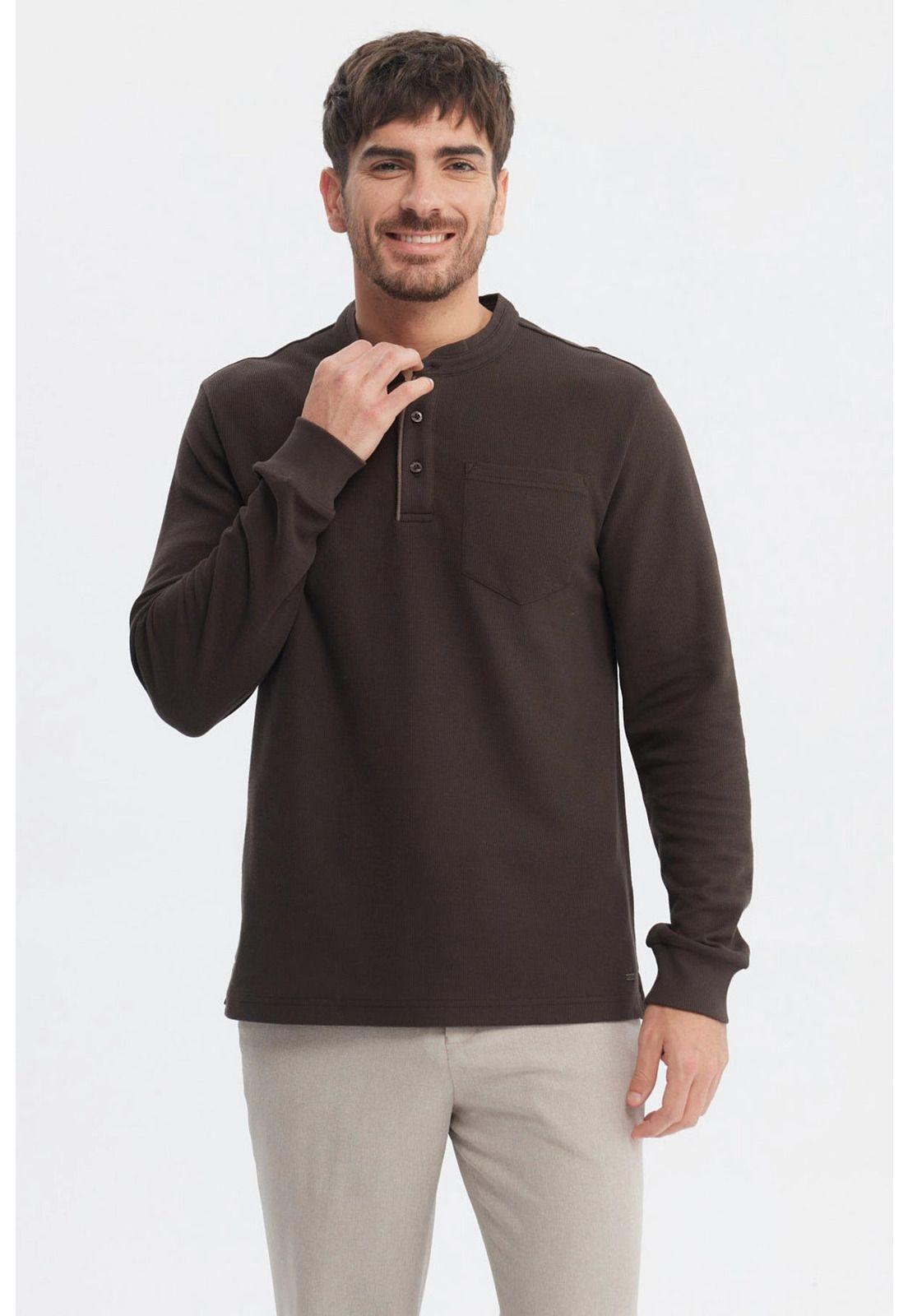 Polera Hombre Slim Chocolate - lll-0