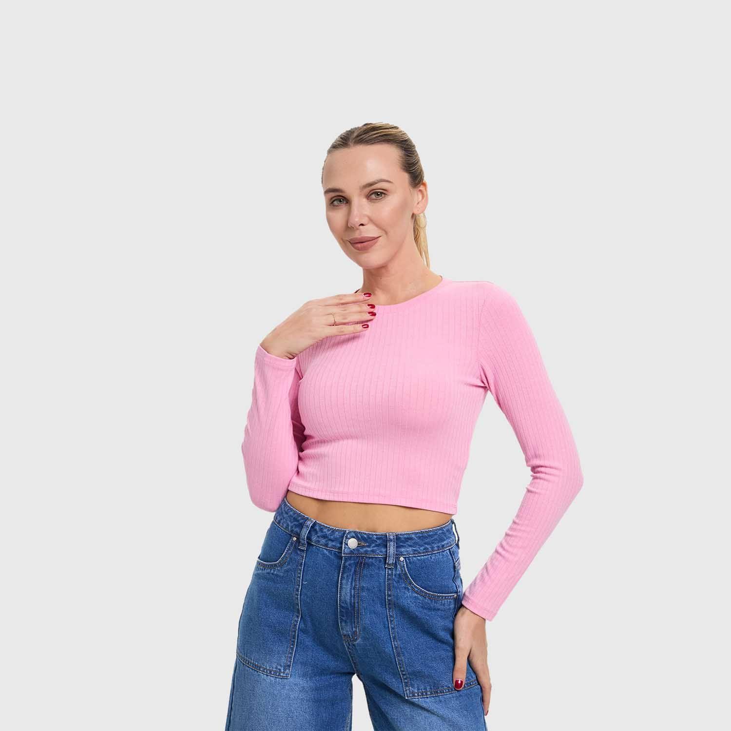 Polera Mujer Lisa Rosado Fashion's Park-1