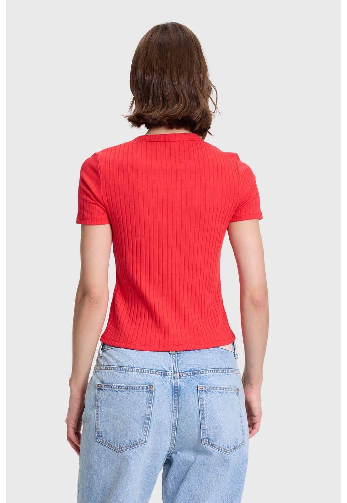Polera Mujer Rip Crop Rojo-2