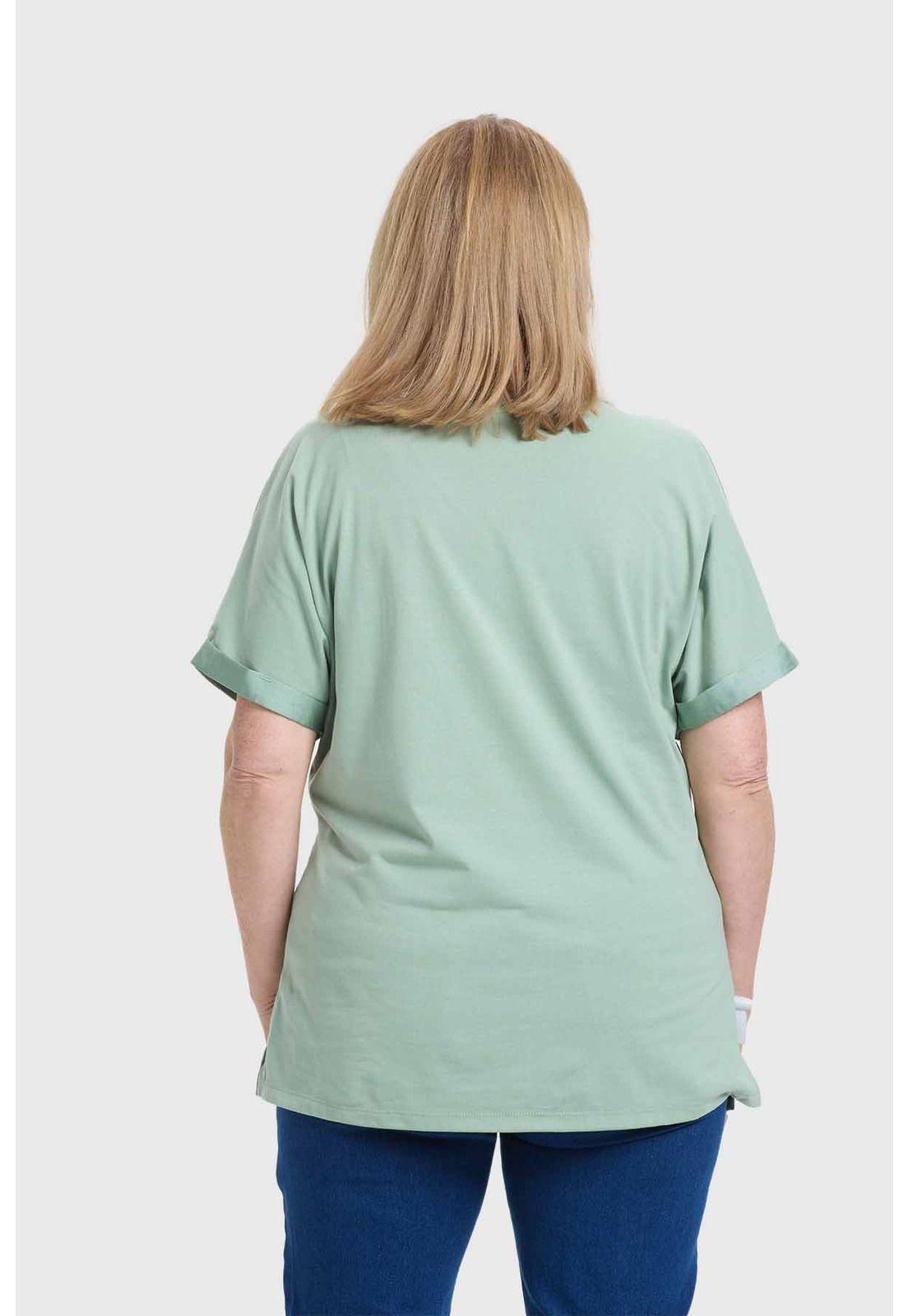 Polera Mujer Con Bolsillo Verde-2