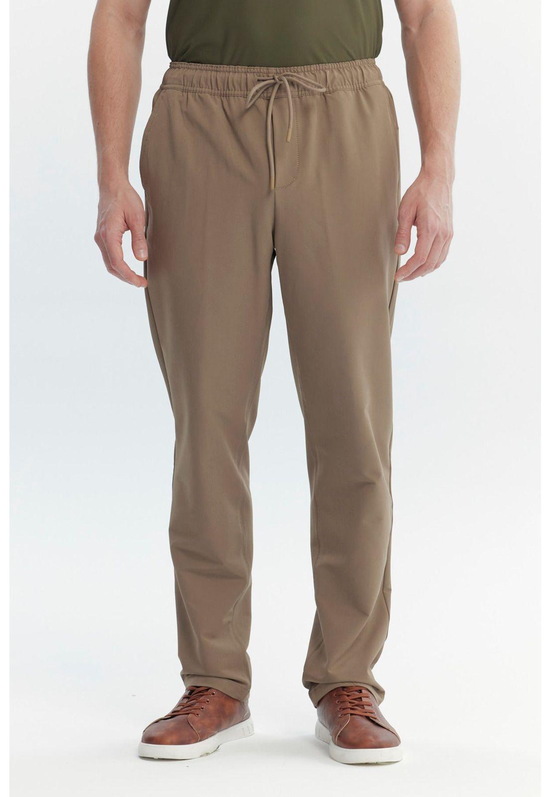 Pantalón Hombre Calce Recto Café-0