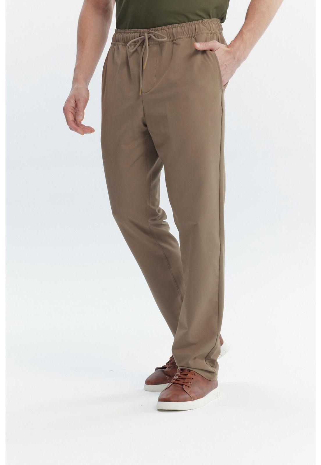 Pantalón Hombre Calce Recto Café-1