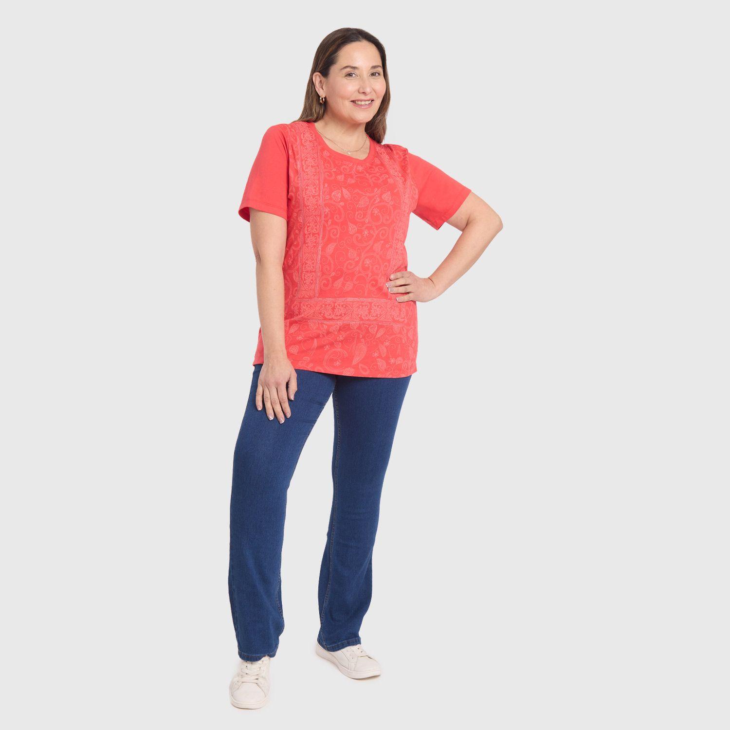 Polera Mujer Print Posicional Magenta Fashion's Park-3