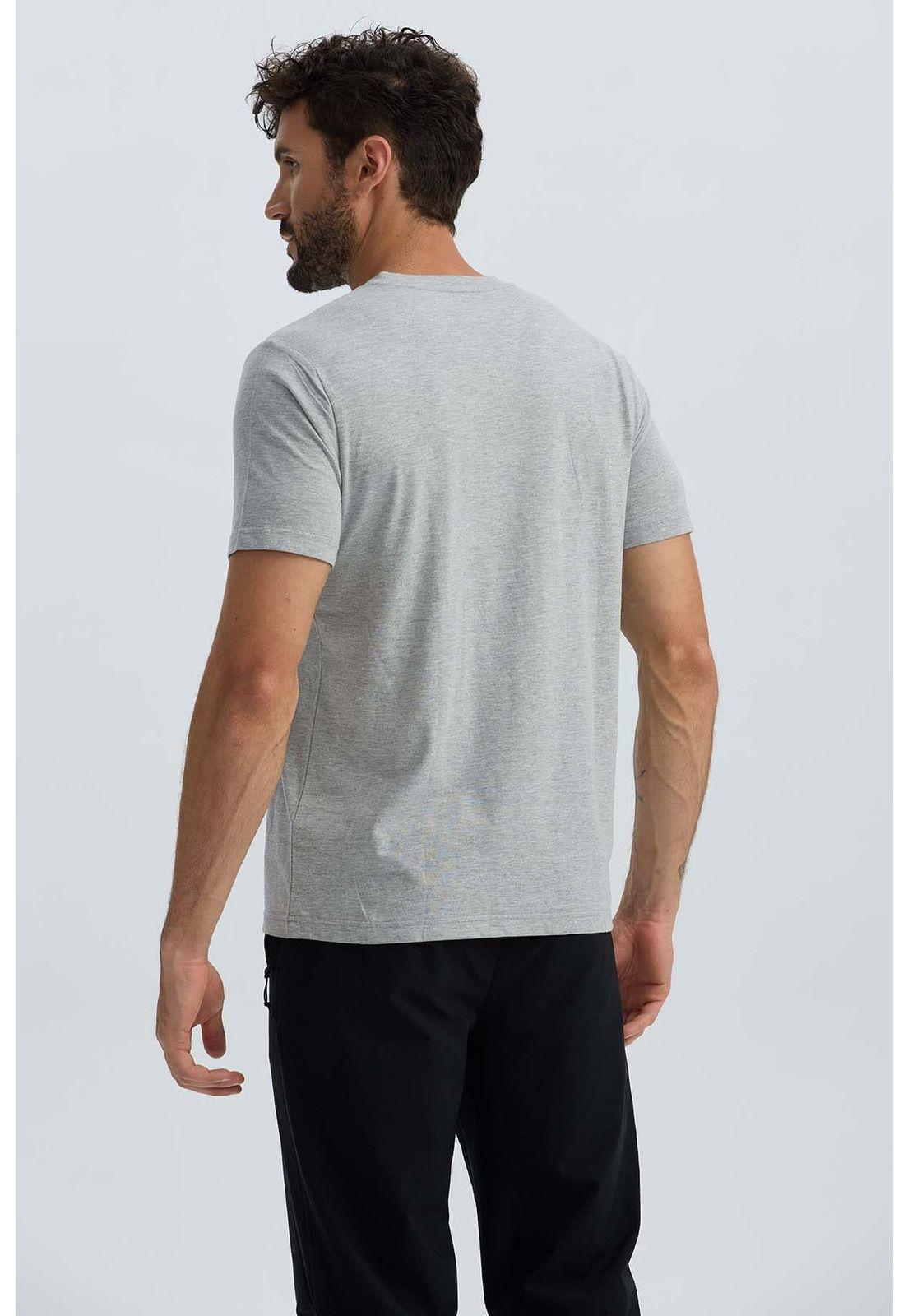 Polera Hombre Básica Gris Melange-3