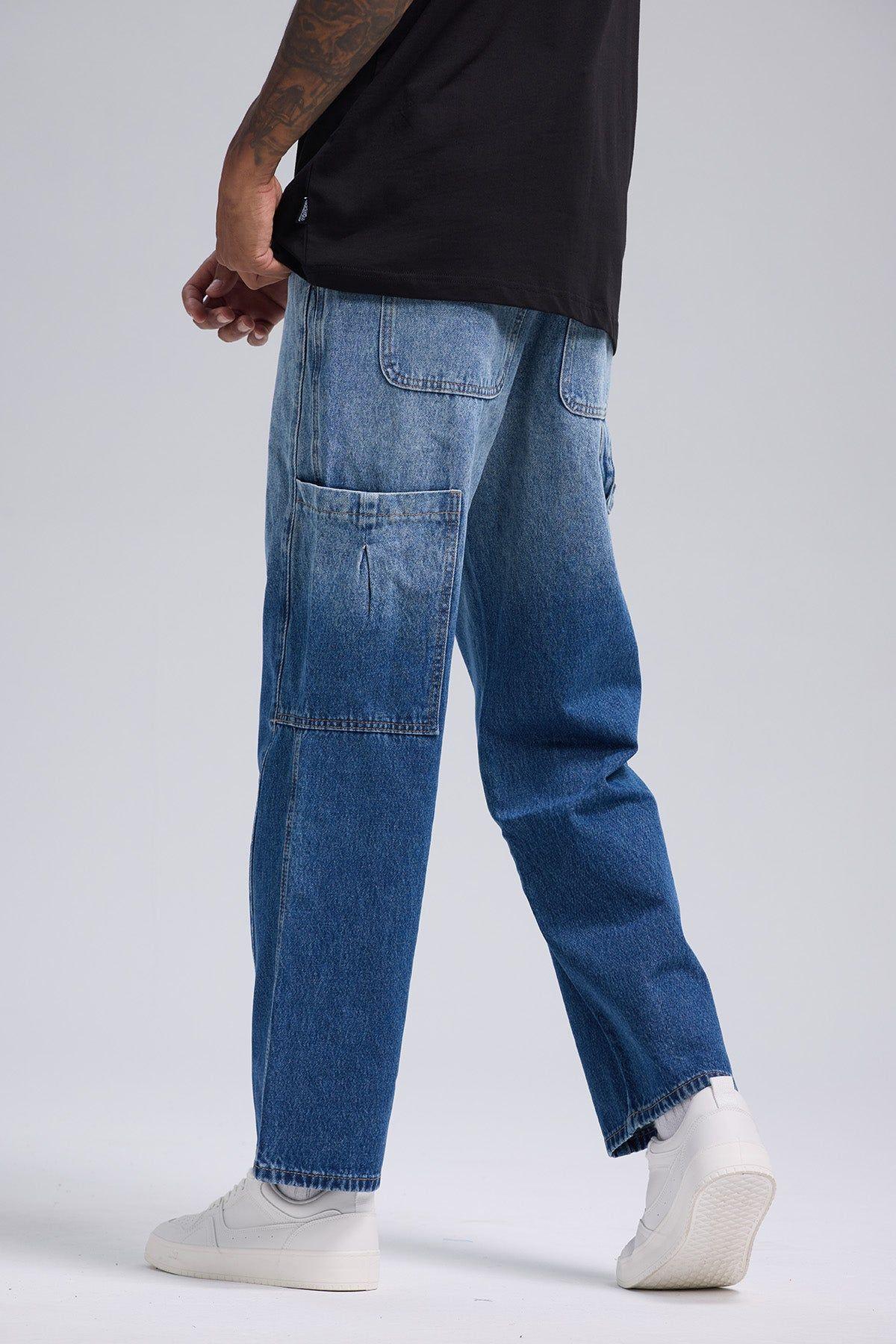 Jeans Hombre Baggy Degradado Azul-2