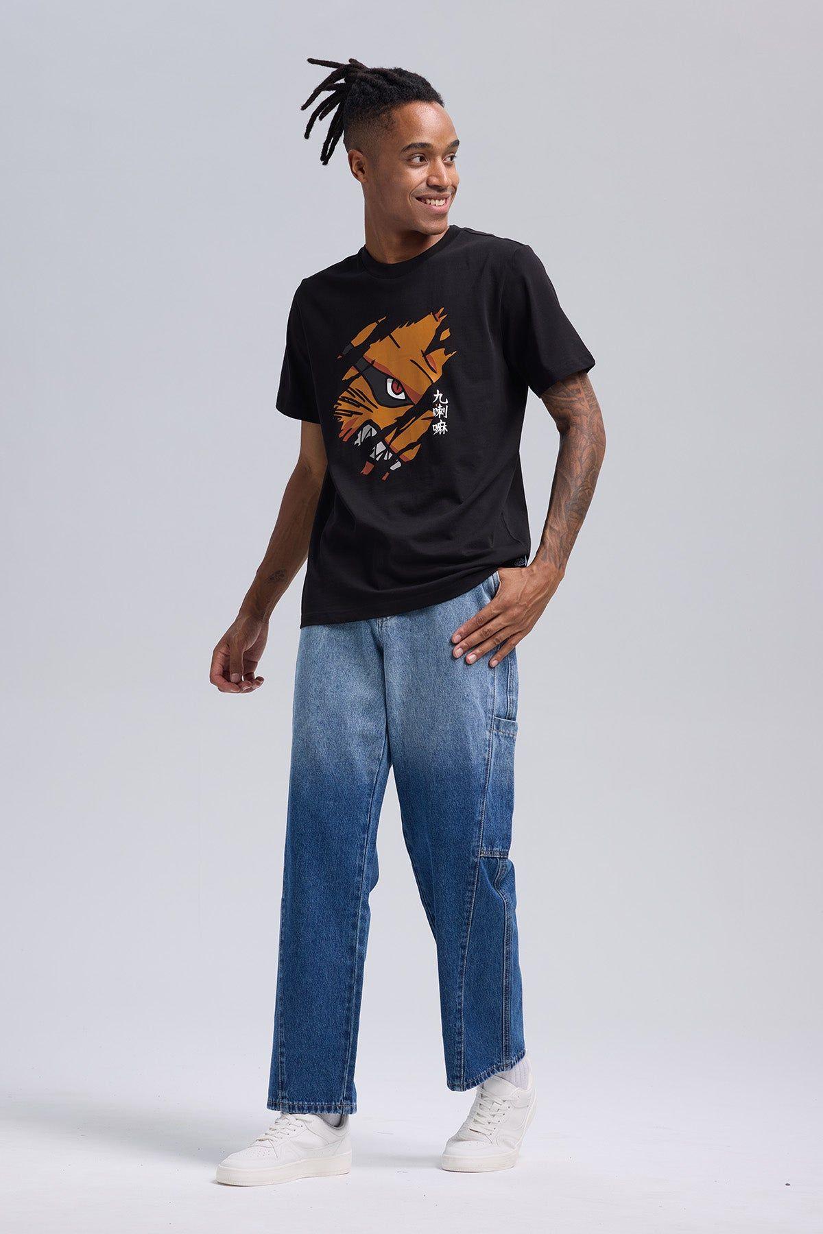 Jeans Hombre Baggy Degradado Azul-3