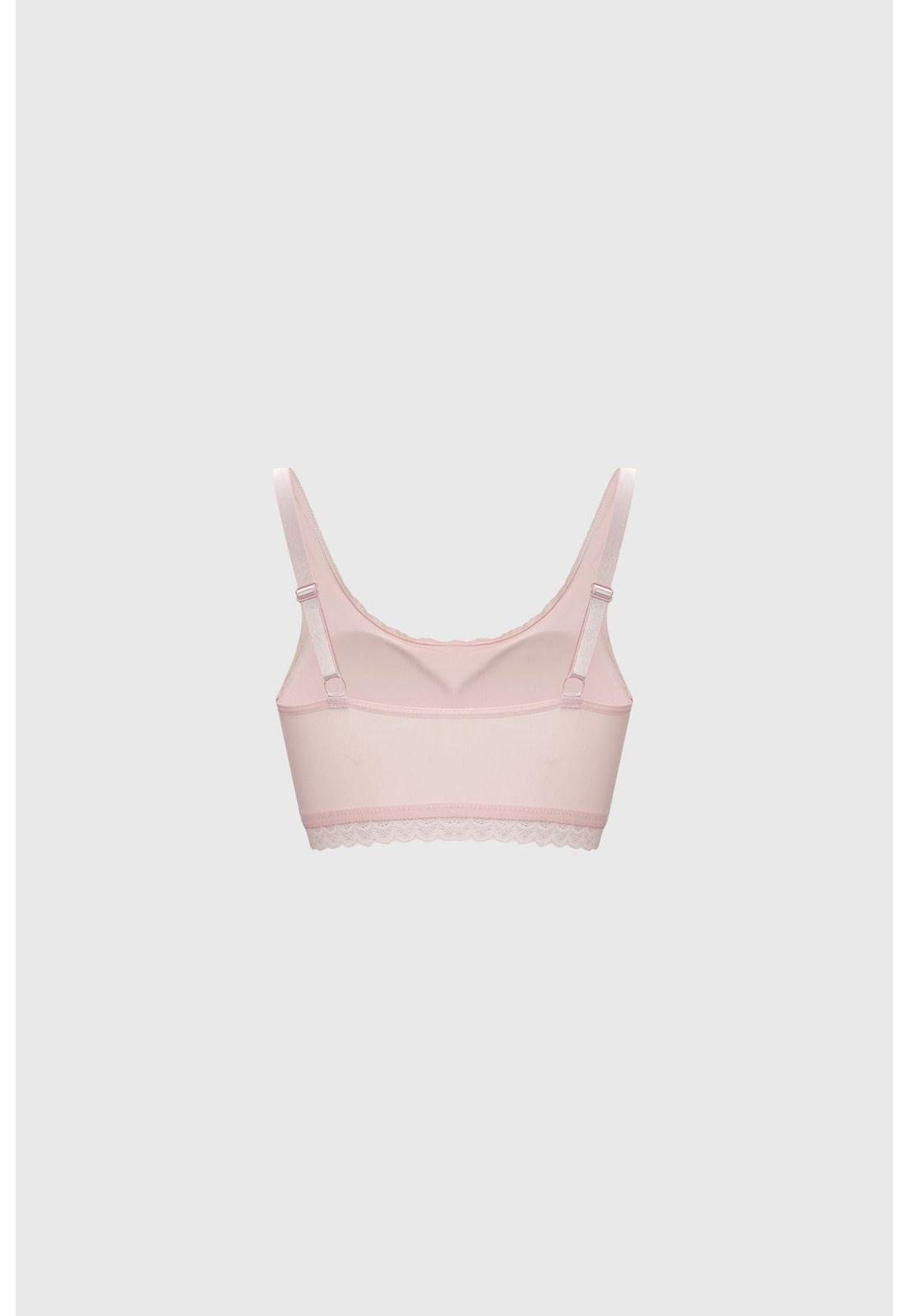 Sostén Mujer Detalle Encaje Palo Rosa - ll-1