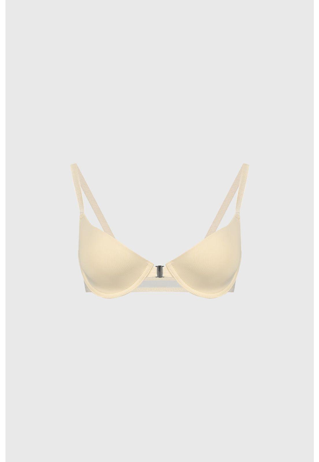 Sostén Mujer Copa Soft Detalle Mesh Espalda Crudo-0