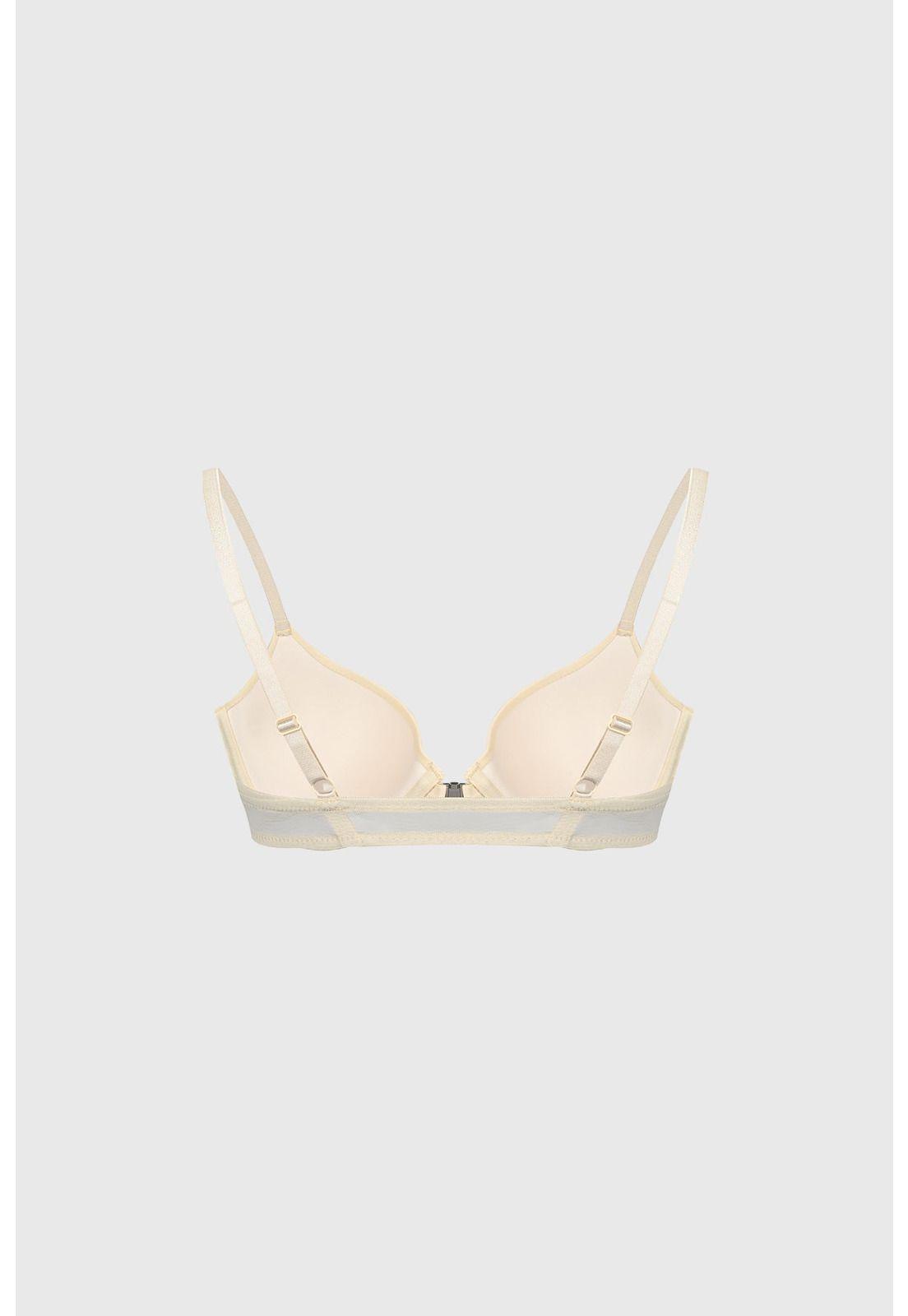 Sostén Mujer Copa Soft Detalle Mesh Espalda Crudo-1