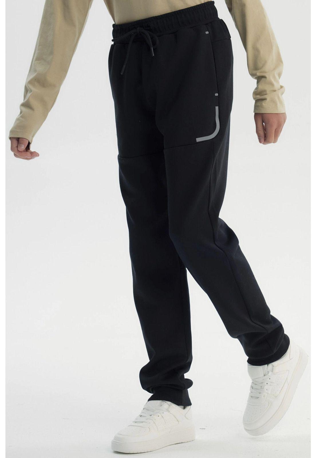 Pantalón Buzo Niño Pitillo Negro - V-1