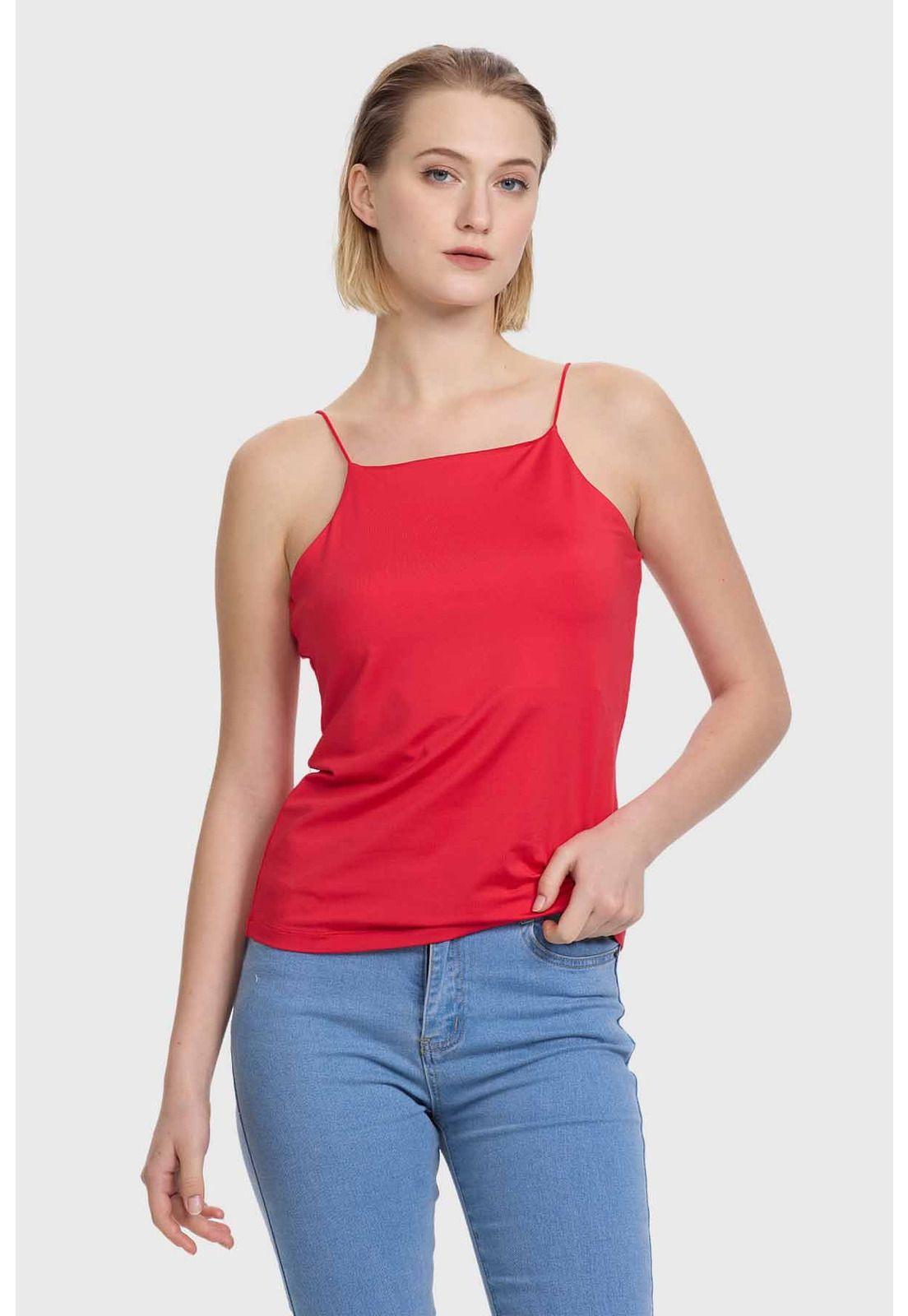 Polera Mujer Pabilo Delgado Rojo-1