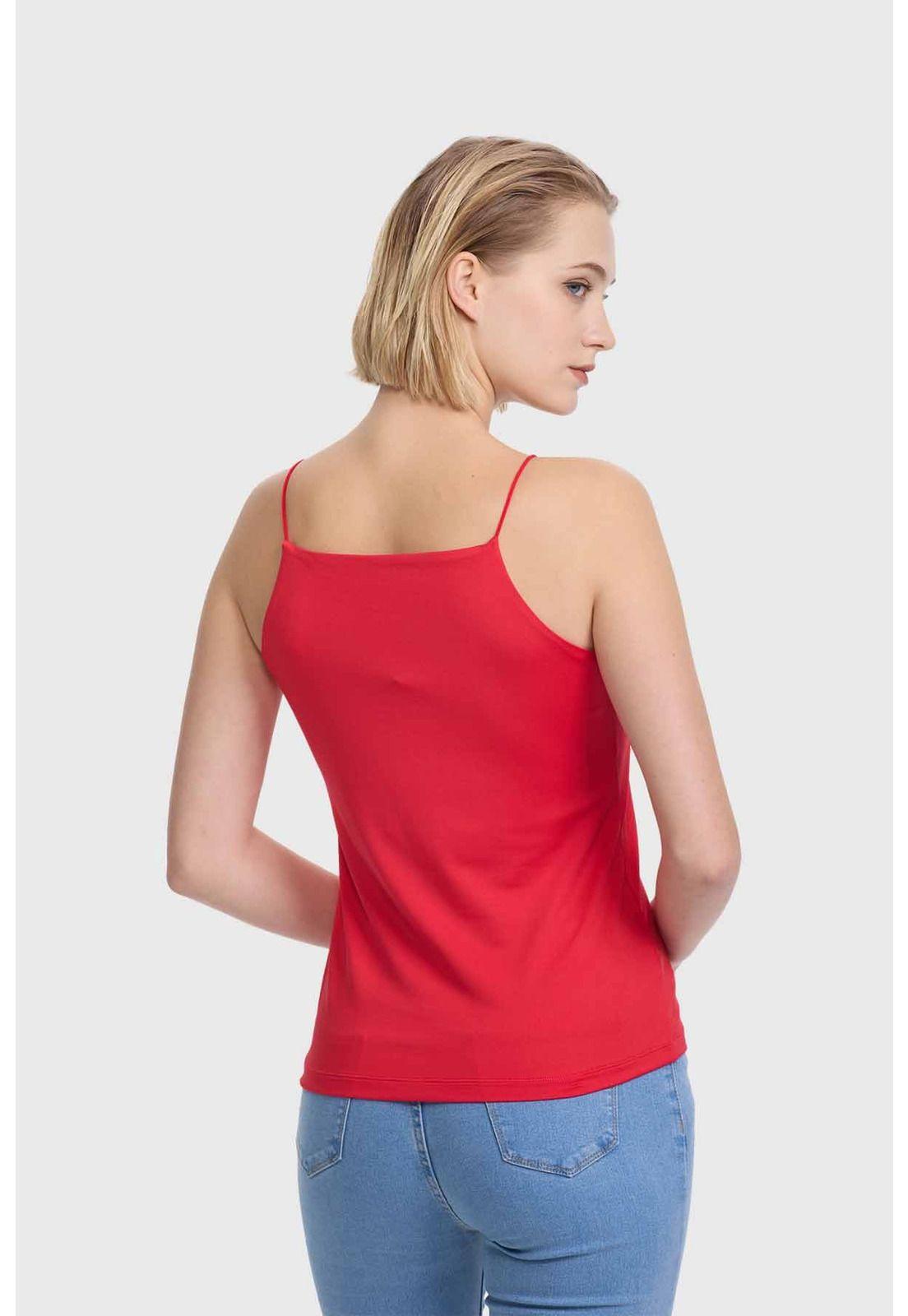 Polera Mujer Pabilo Delgado Rojo-2