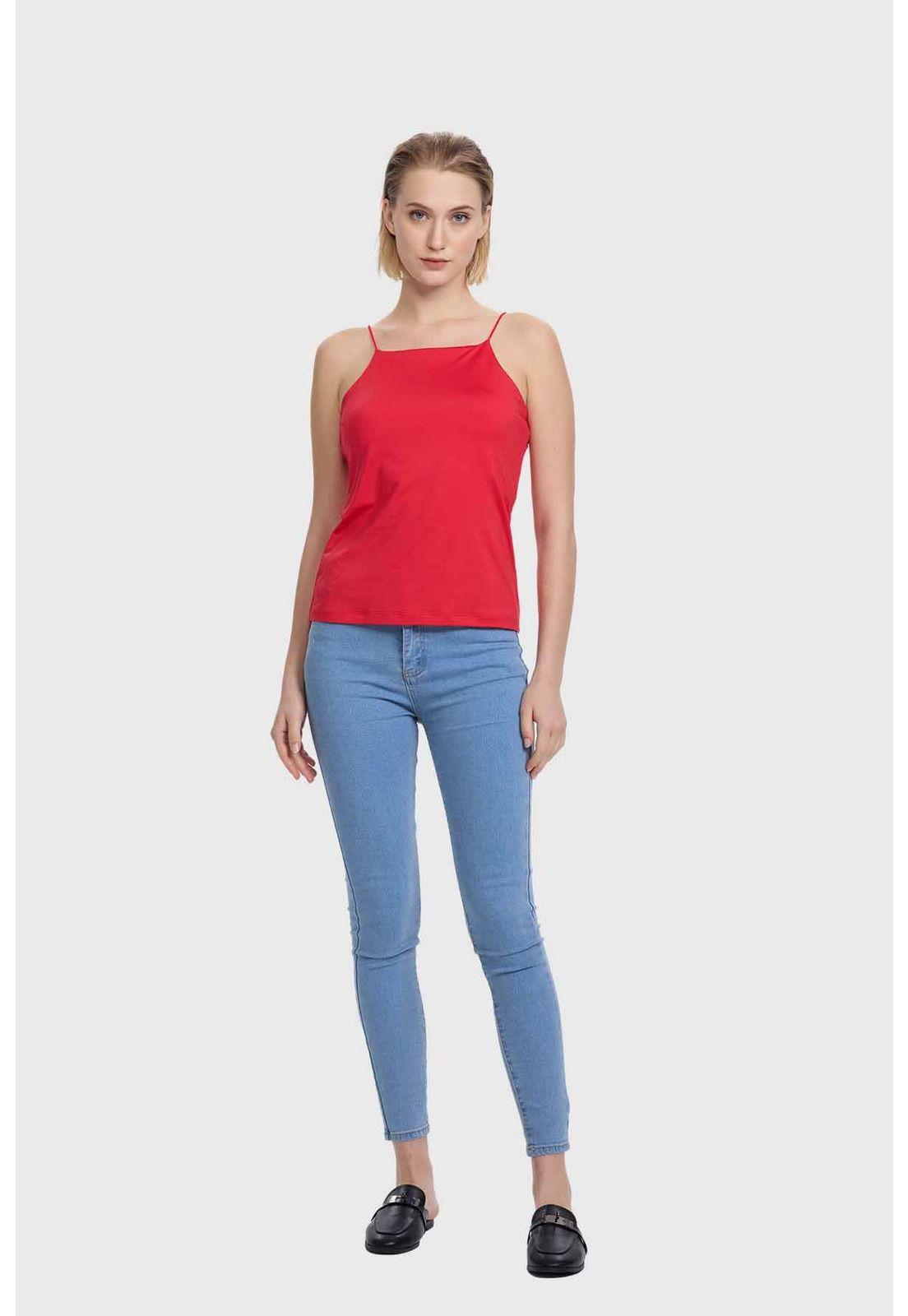 Polera Mujer Pabilo Delgado Rojo-3