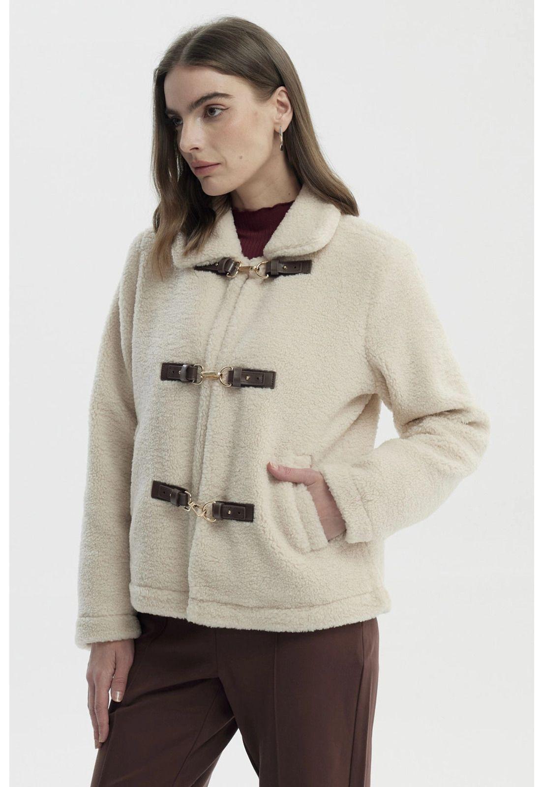 Polar Mujer Tipo Chaqueta Beige-1