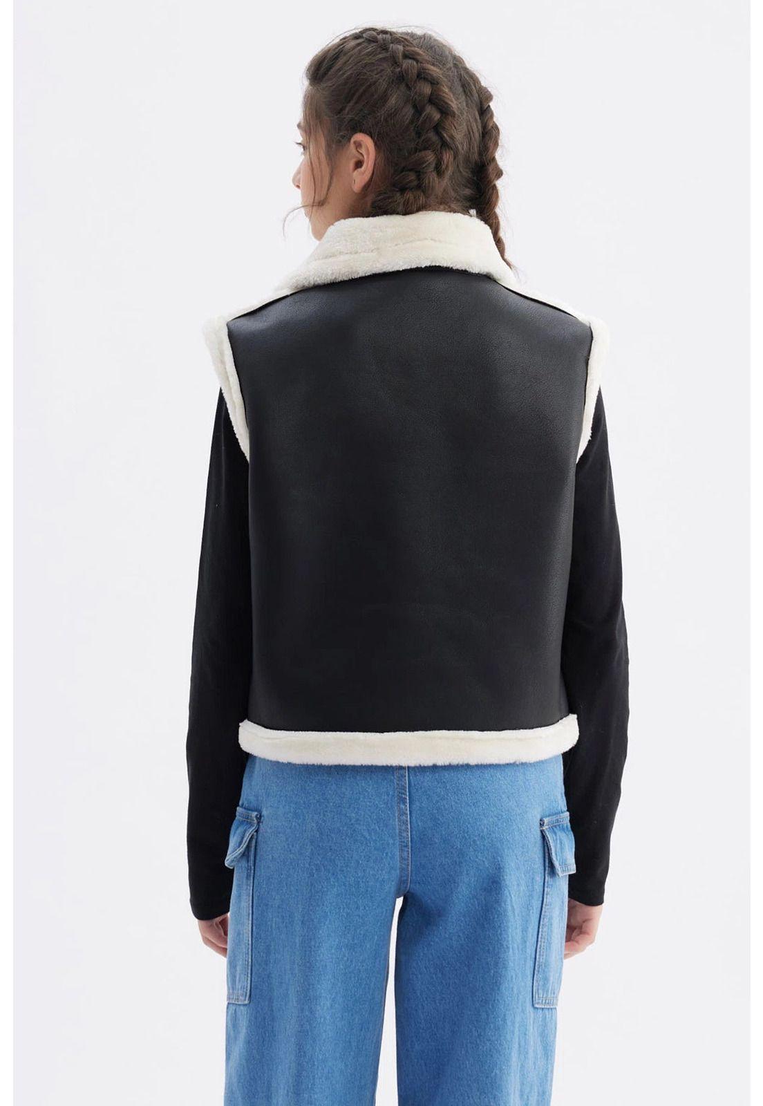 Chaqueta Niña Biker Negro - ll-2