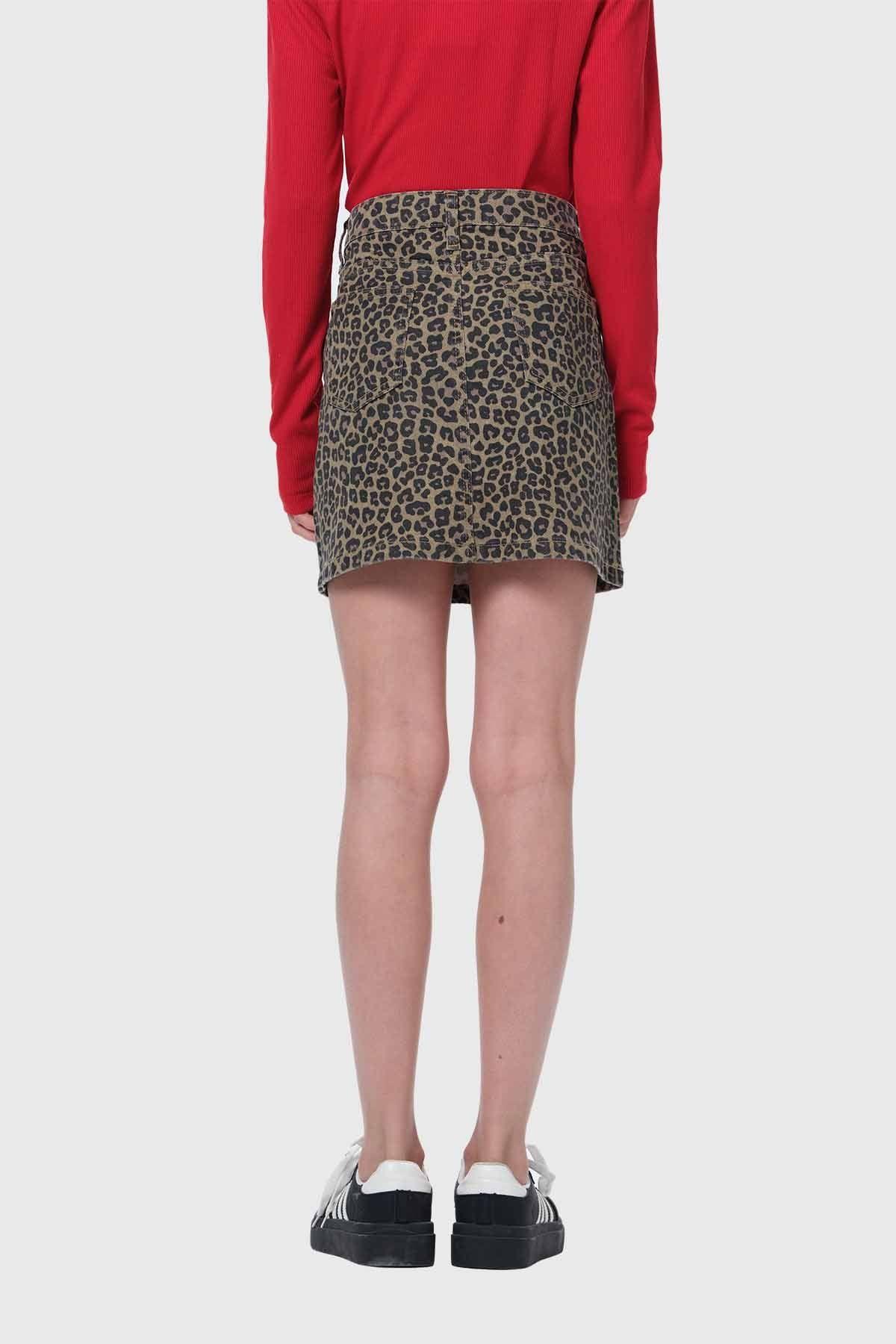 Falda Niña Animal Print Beige-2