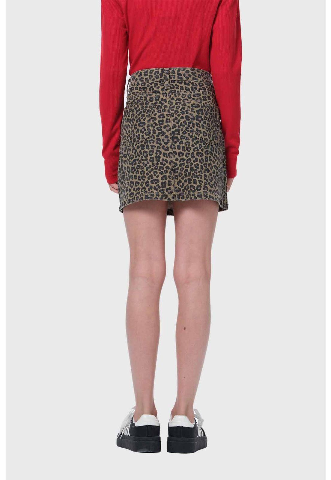 Falda Niña Animal Print Beige-2