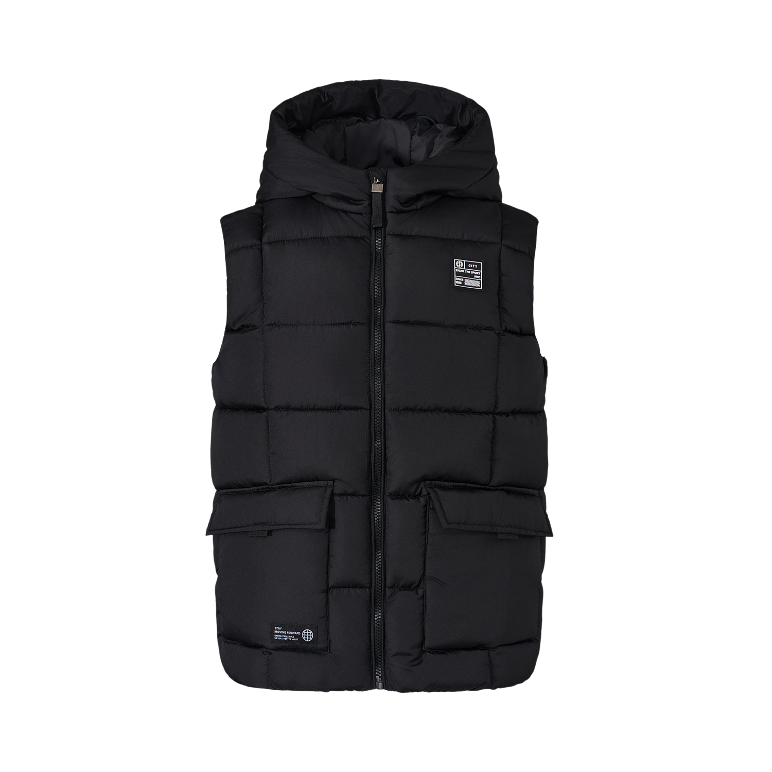 Parka Niño Full Zipper Con Bolsillo Negro I Fashion's Park-0